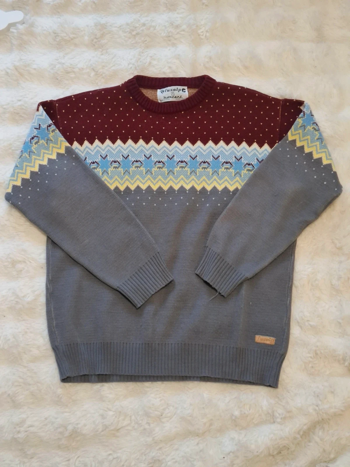 Pull Rétro Scandinave / Fusalp x Montant (Made in France) T.2