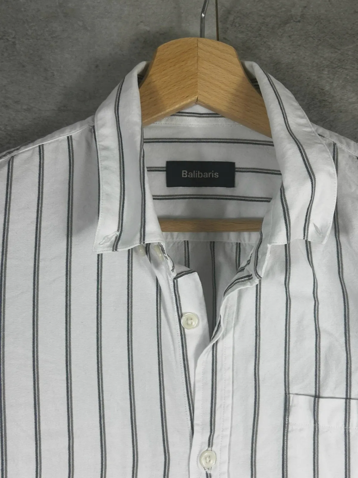 Balibaris homme chemise Tribeca taille M coton rayée blanche bleu marine – Balibaris – taille M 3