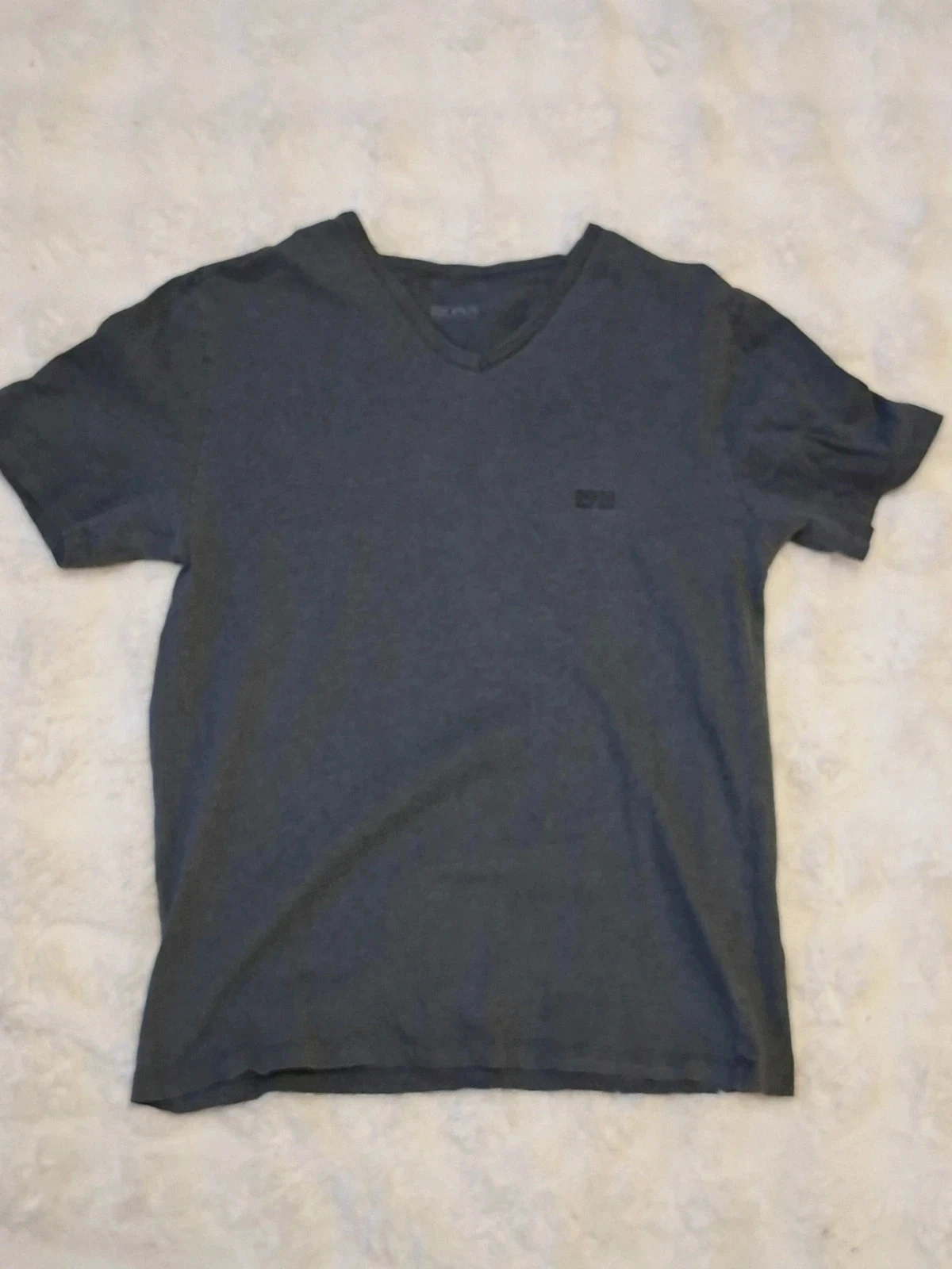 T-shirt Manches Courtes Col V Hugo Boss Gris Chiné T.L / L