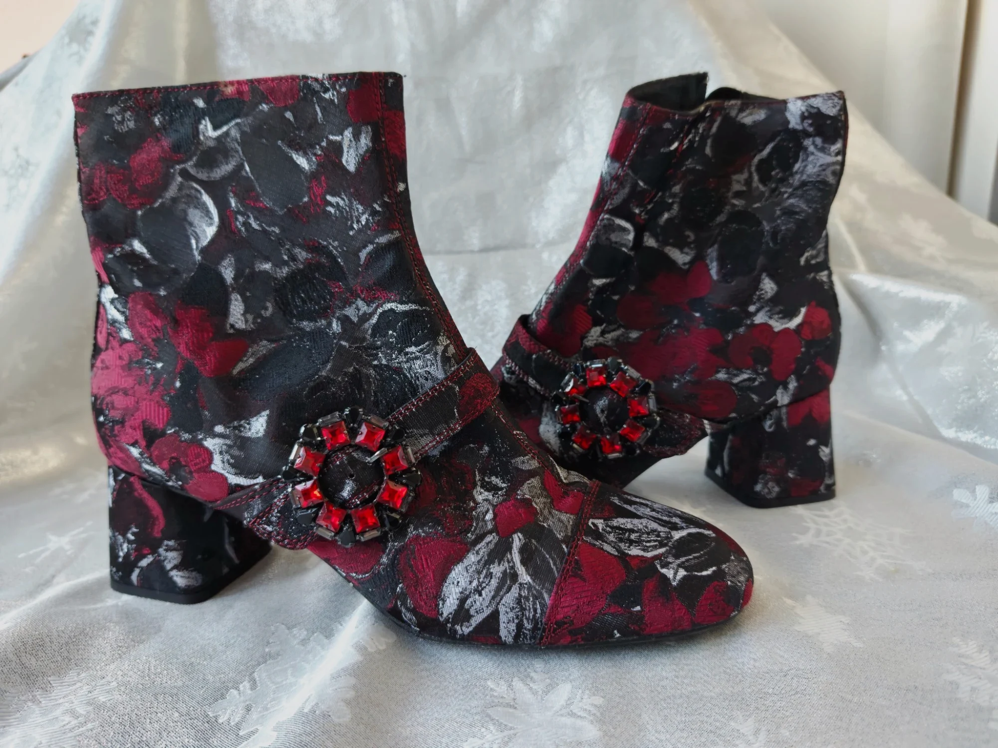 Bottine femme Geox saylise 39 motif floral talons a bloc 