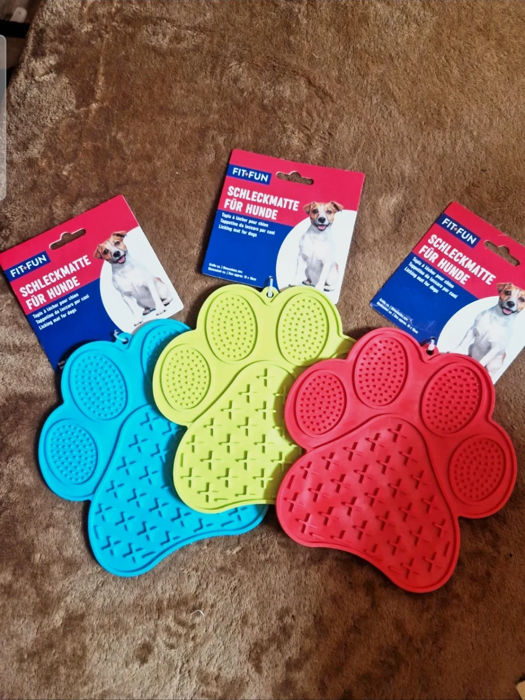 Lot de 3 tapis de léchage pour chien ou chat