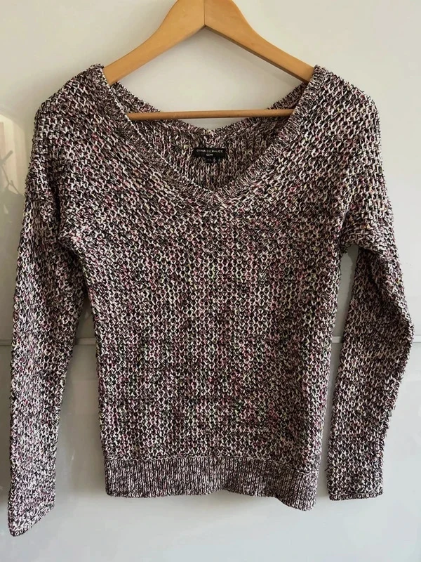 Pull maille chinée Grain de Malice T XS/S col V