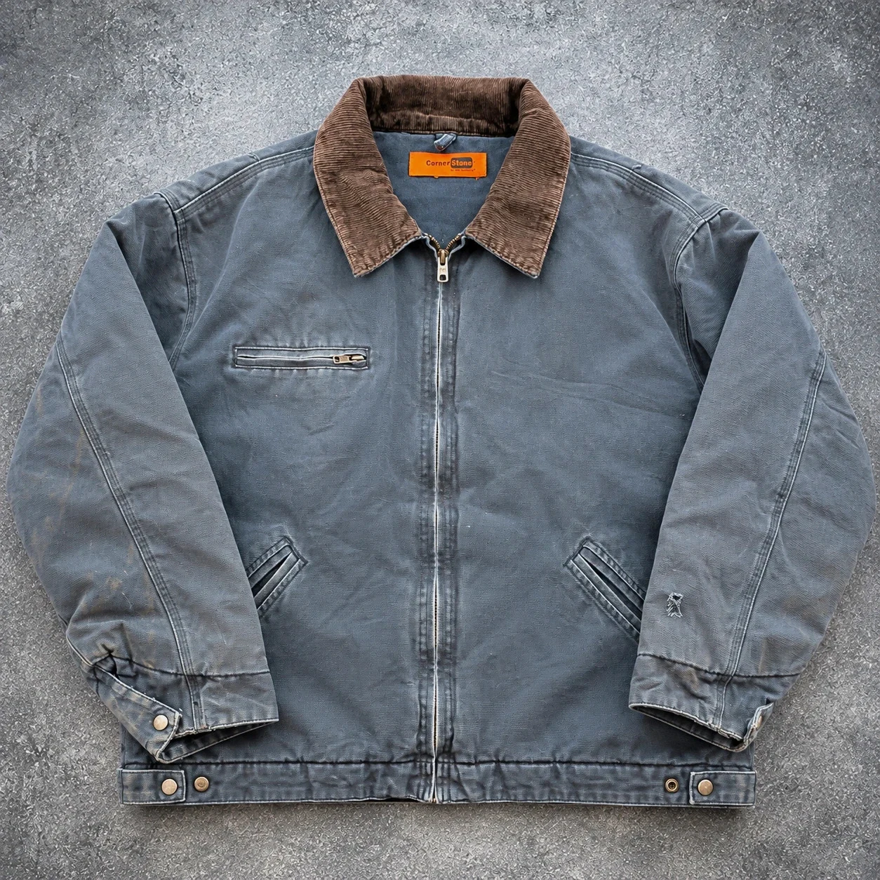 Veste CornerStone Port Authority style Detroit Jacket workwear XL XXL faded col velours