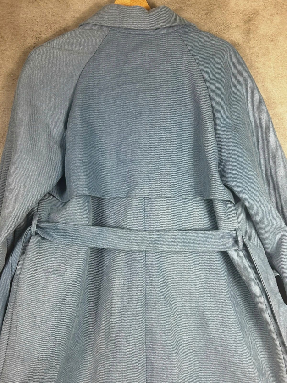 Bel Air femme manteau Malice taille 3 40 L trench long oversize coton bleu ciel Made in France – Belair – taille L / 40 / 12 5
