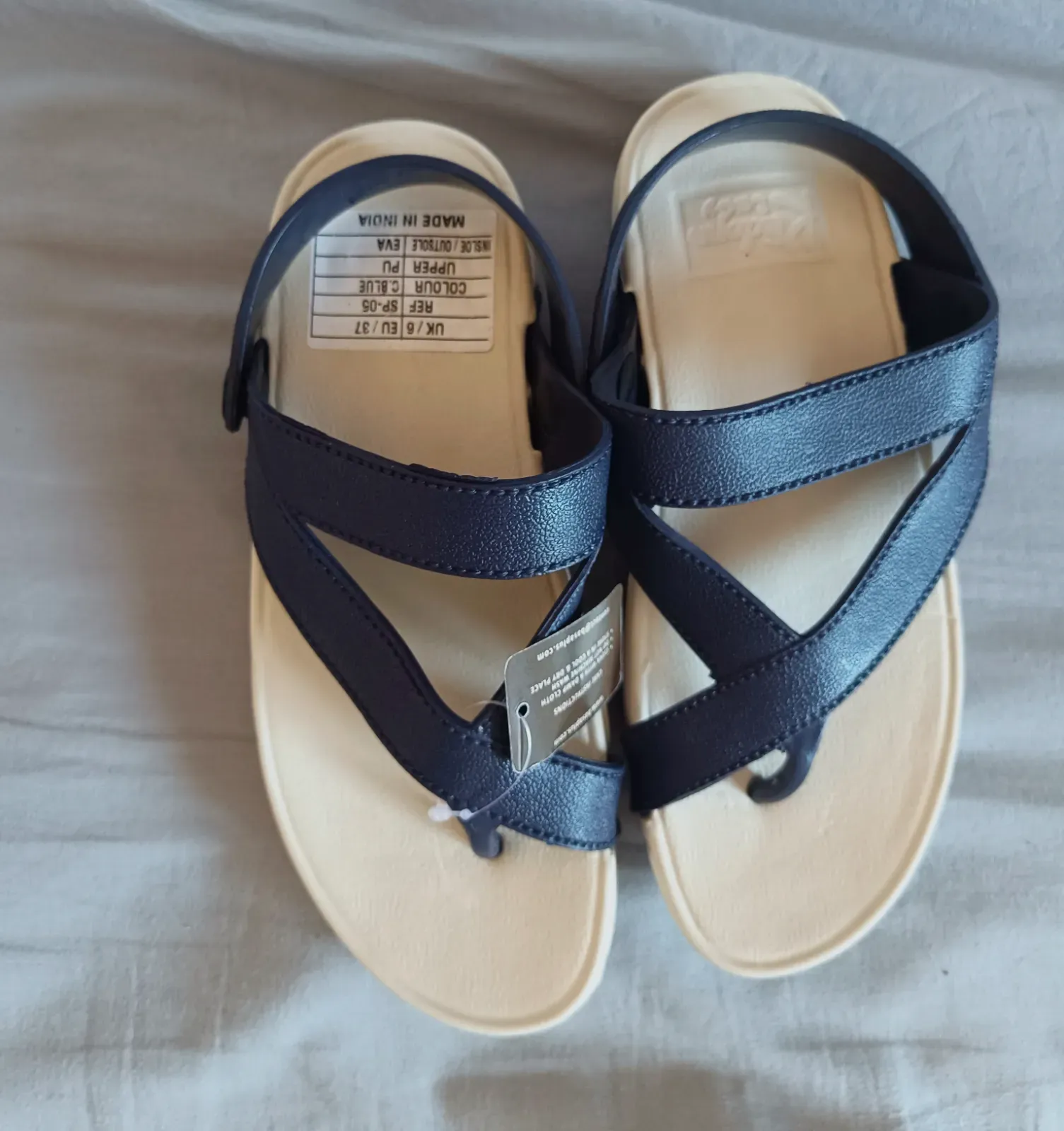 Sandalias azul marino con tiras cruzadas talla 36 – Basaplus – taille EU 36 2
