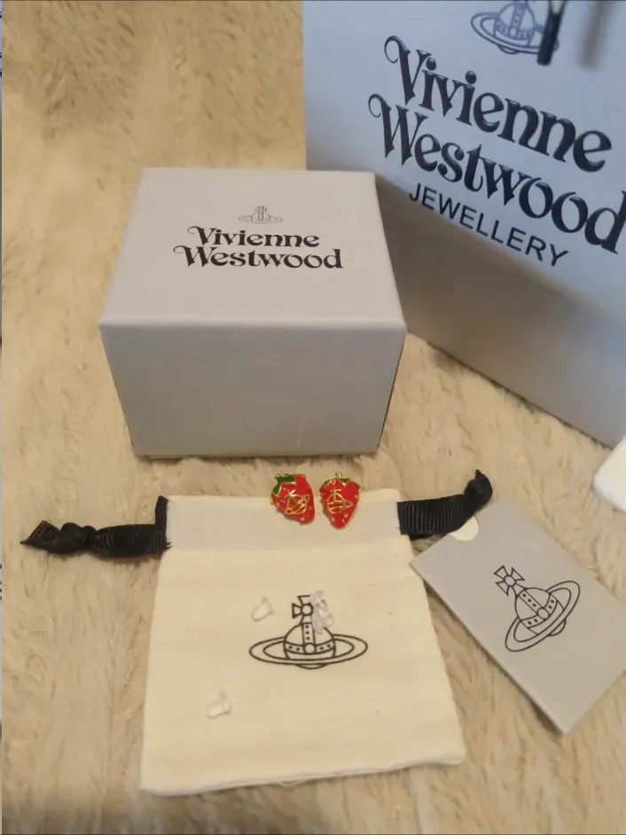 Boucles d'oreilles fraises Vivienne Westwood – Vivienne Westwood – rouge doré – taille Taille unique 3