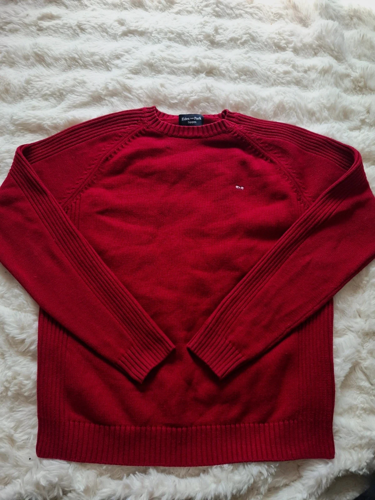 Pull Rétro Vintage / Pull-over Maille Rouge Eden Park Team T.M / M