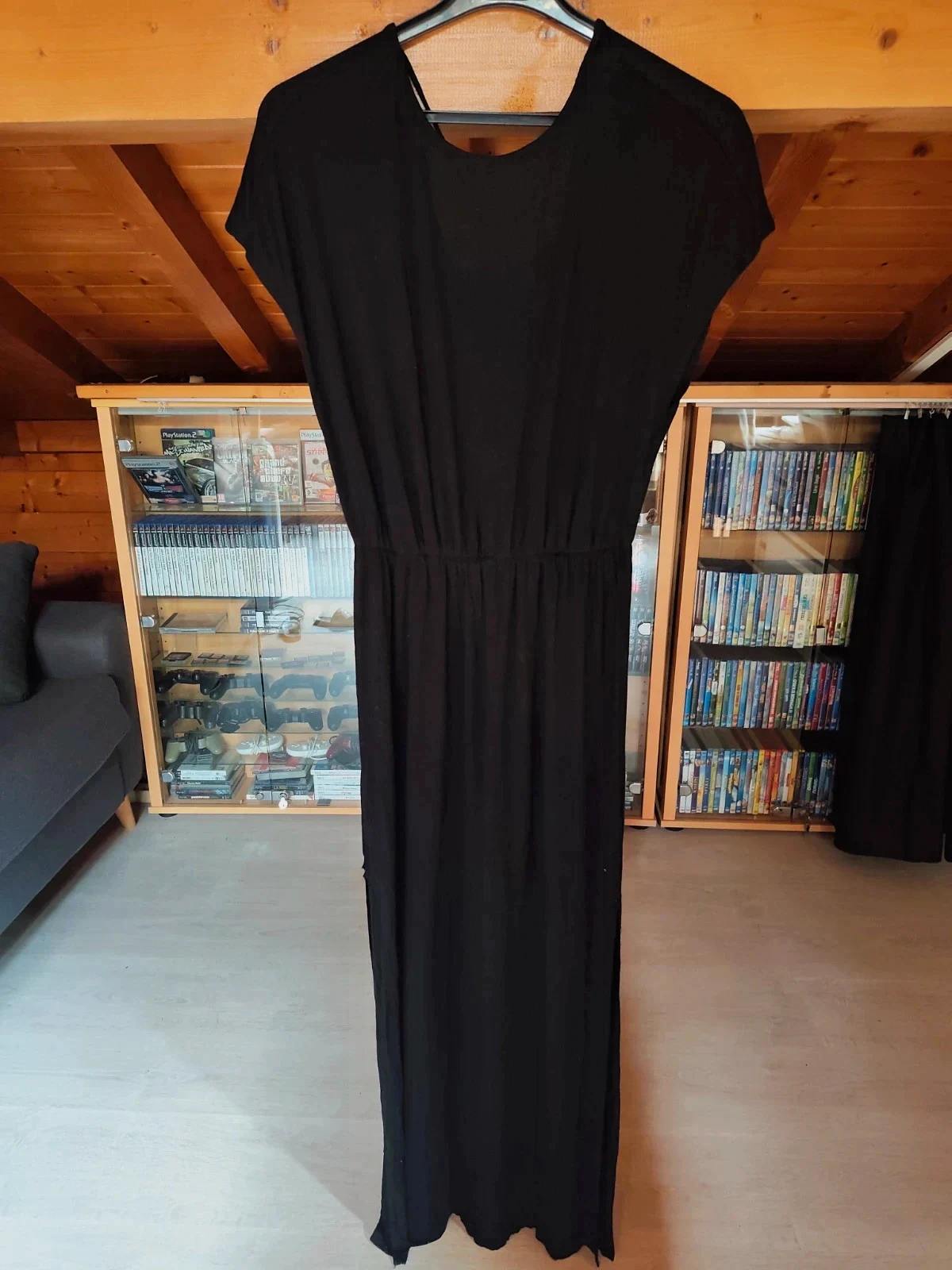 Robe longue H&M noire dos croisé – H&M – noir – taille M