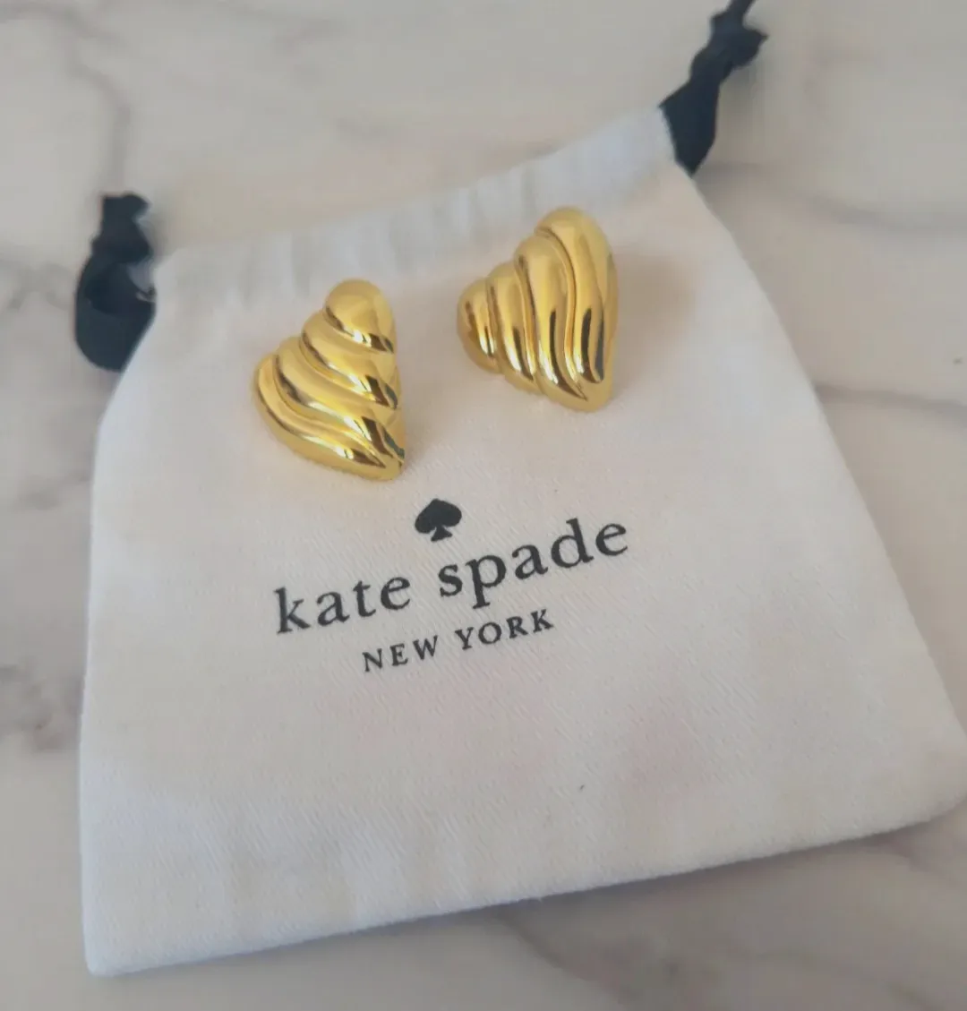 Boucles d'oreilles cœur dorées Kate Spade – kate spade – doré – taille Taille unique 4