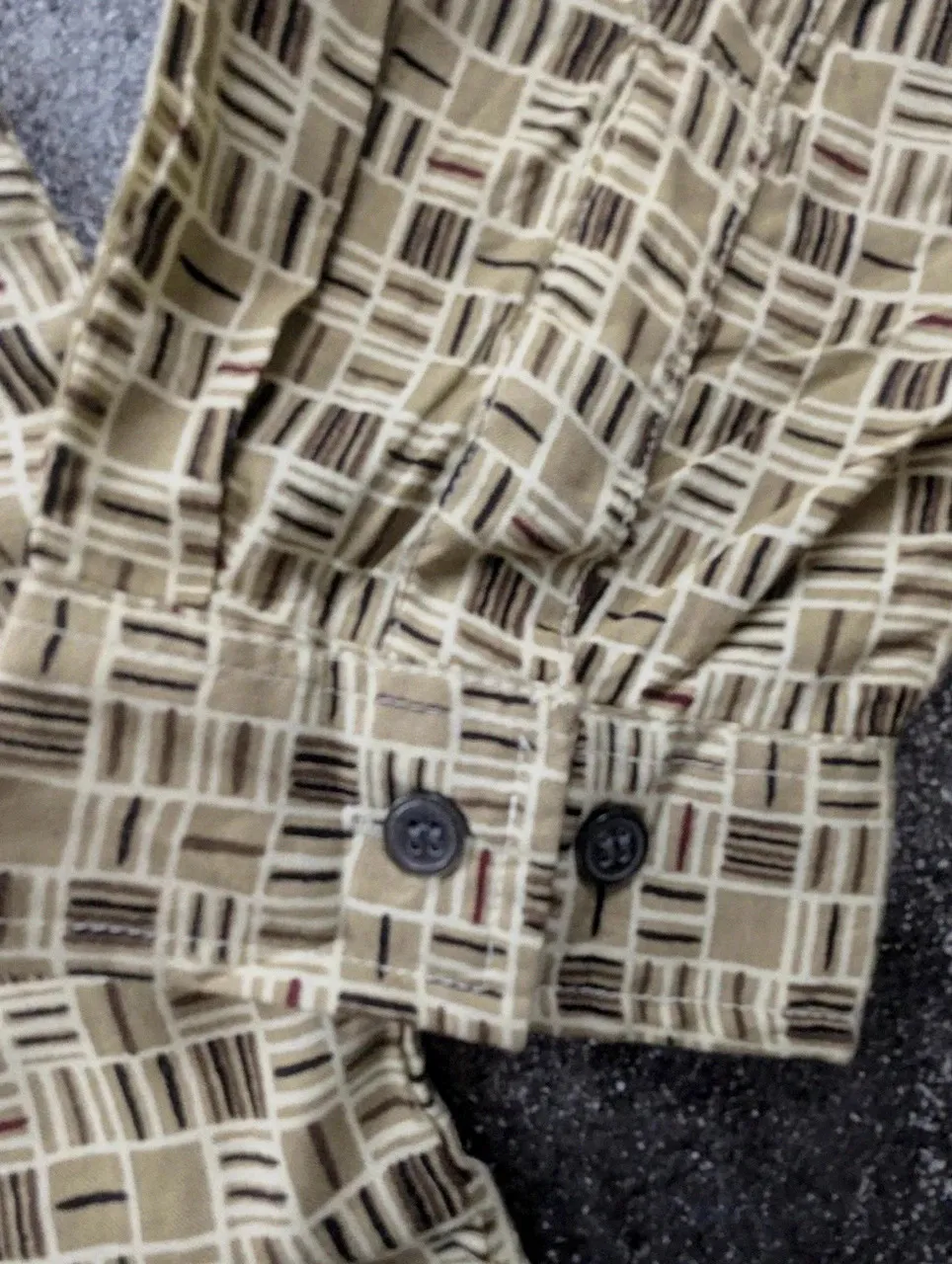 Chemise homme vintage 90s M.E. Sport Xl rayonne motif géométrique rétro oversize – Vintage Dressing – taille XL 5