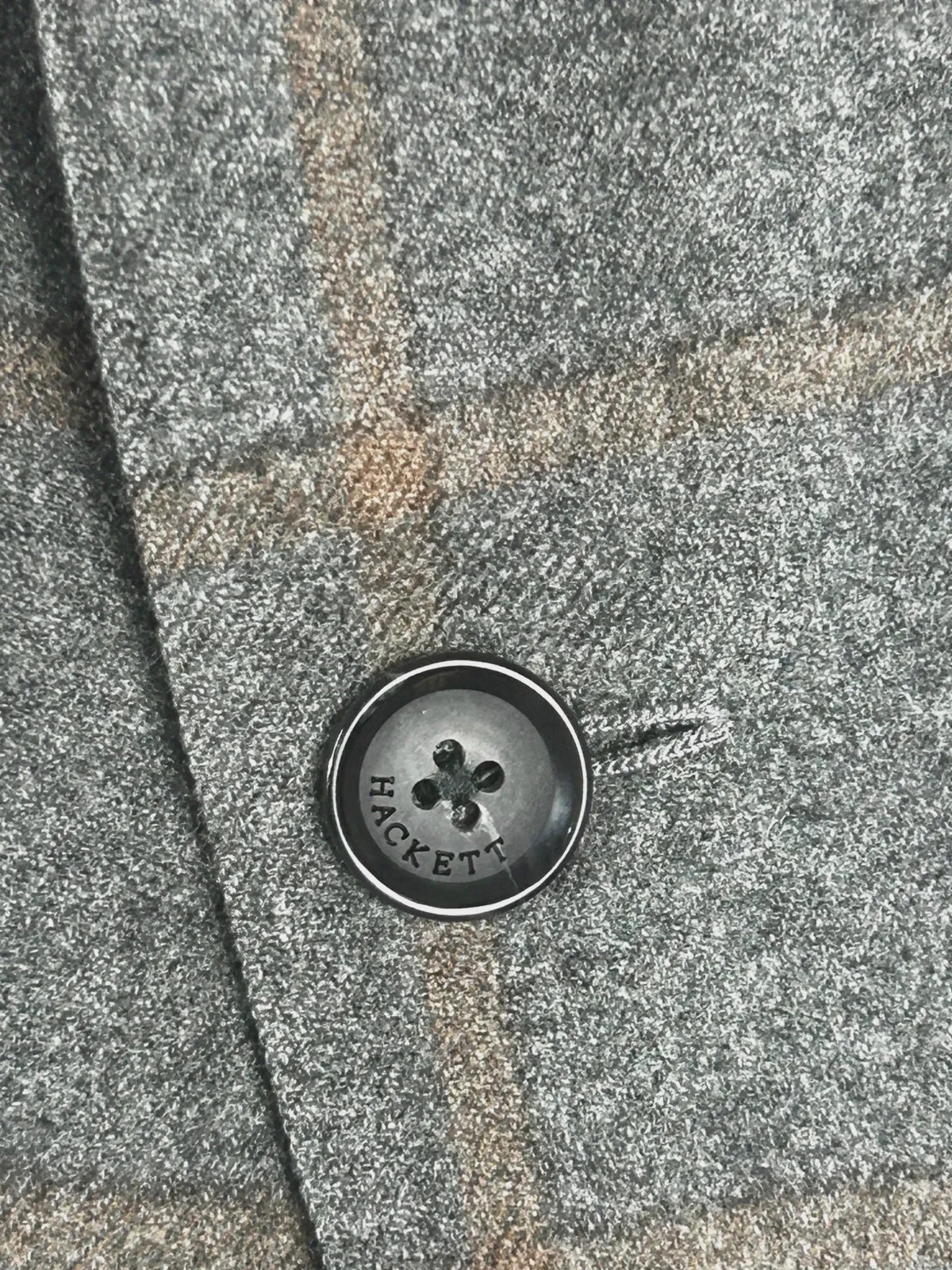 Hackett homme blazer taille 44S 54 XL tissu Loro Piana laine cachemire soie carreaux gris marron – Hackett – taille XL 4