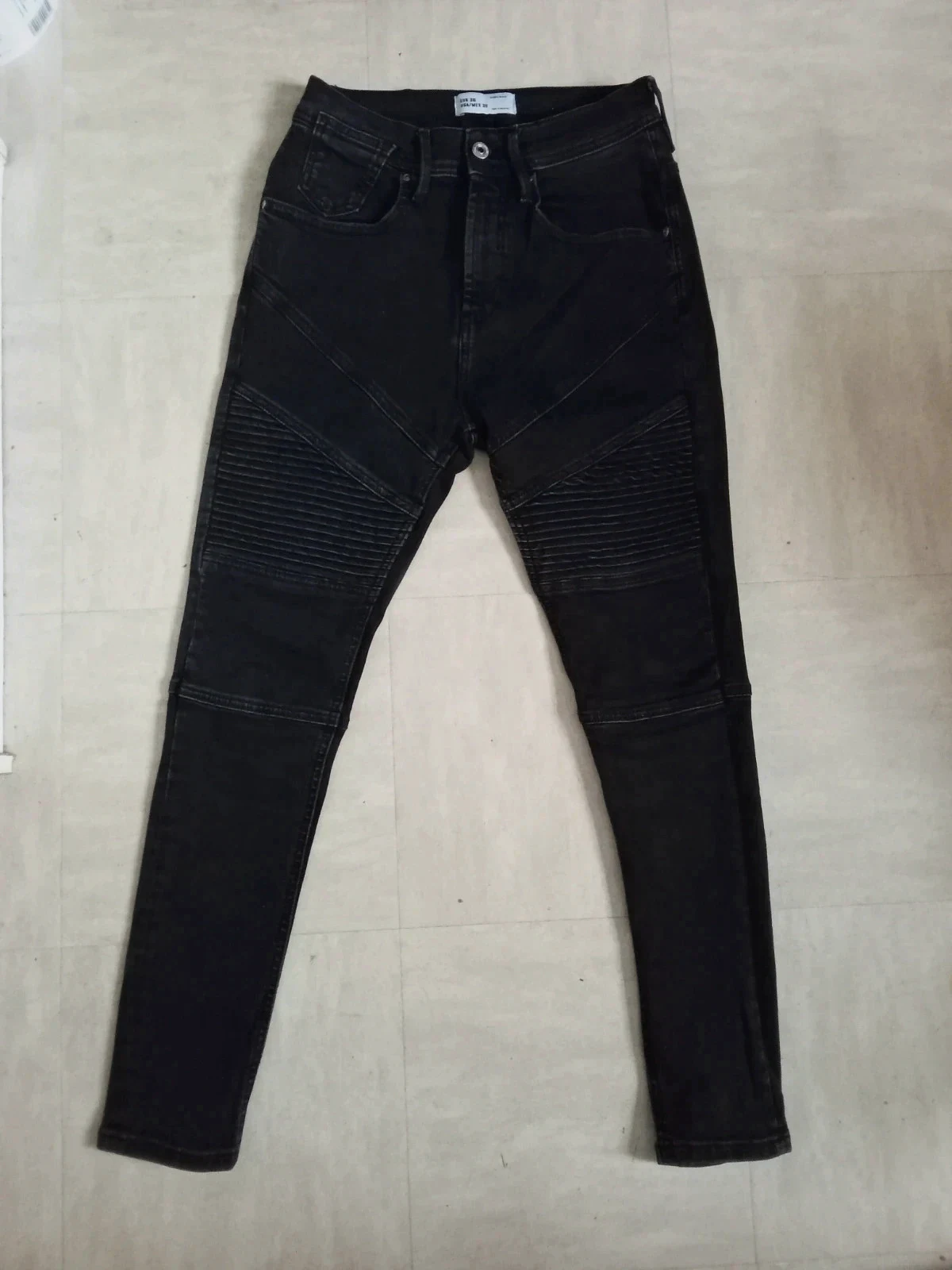 Jean skinny noir Zara style biker – Taille 38 EUR – Très bon état – Zara – taille S