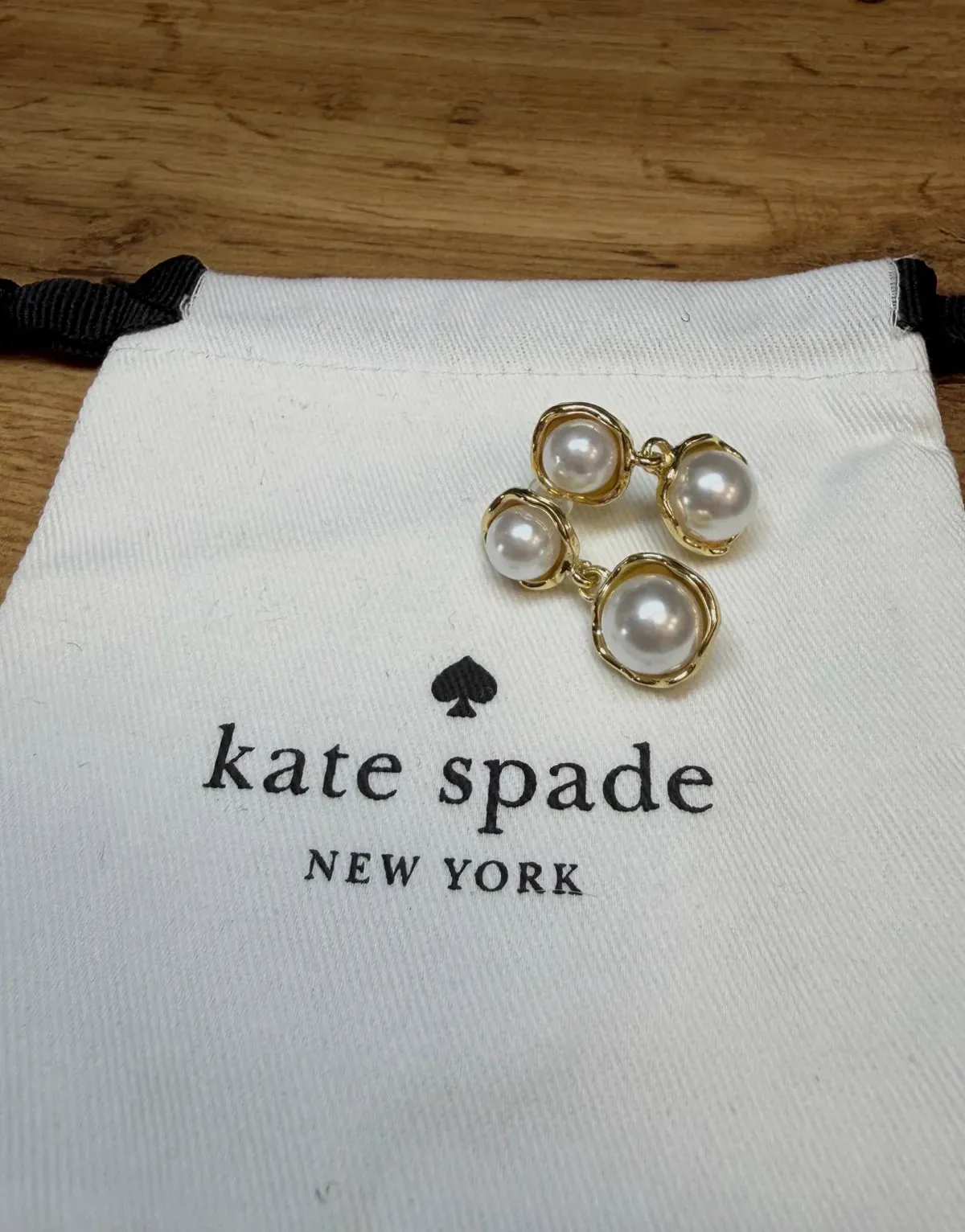 Boucles d'oreilles Kate Spade perles dorées – Kate Spade – doré – taille Taille unique 9