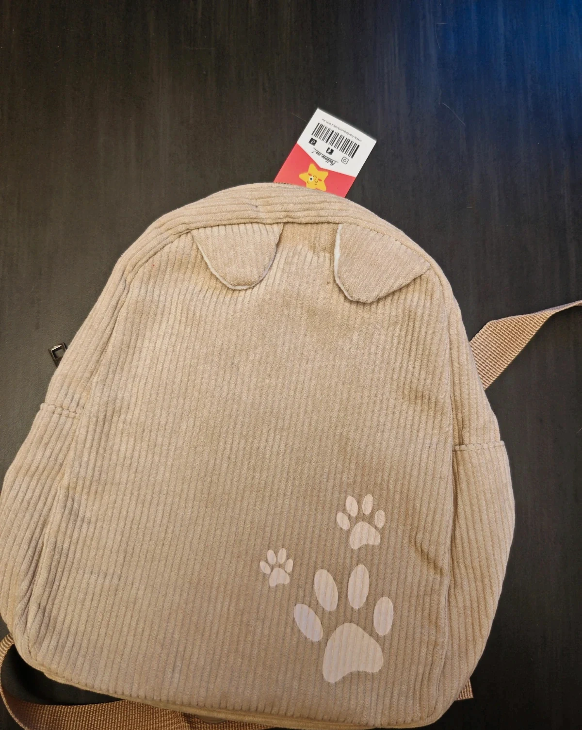 Petit sac à dos enfant Harlequin Kids beige – Neuf avec étiquette