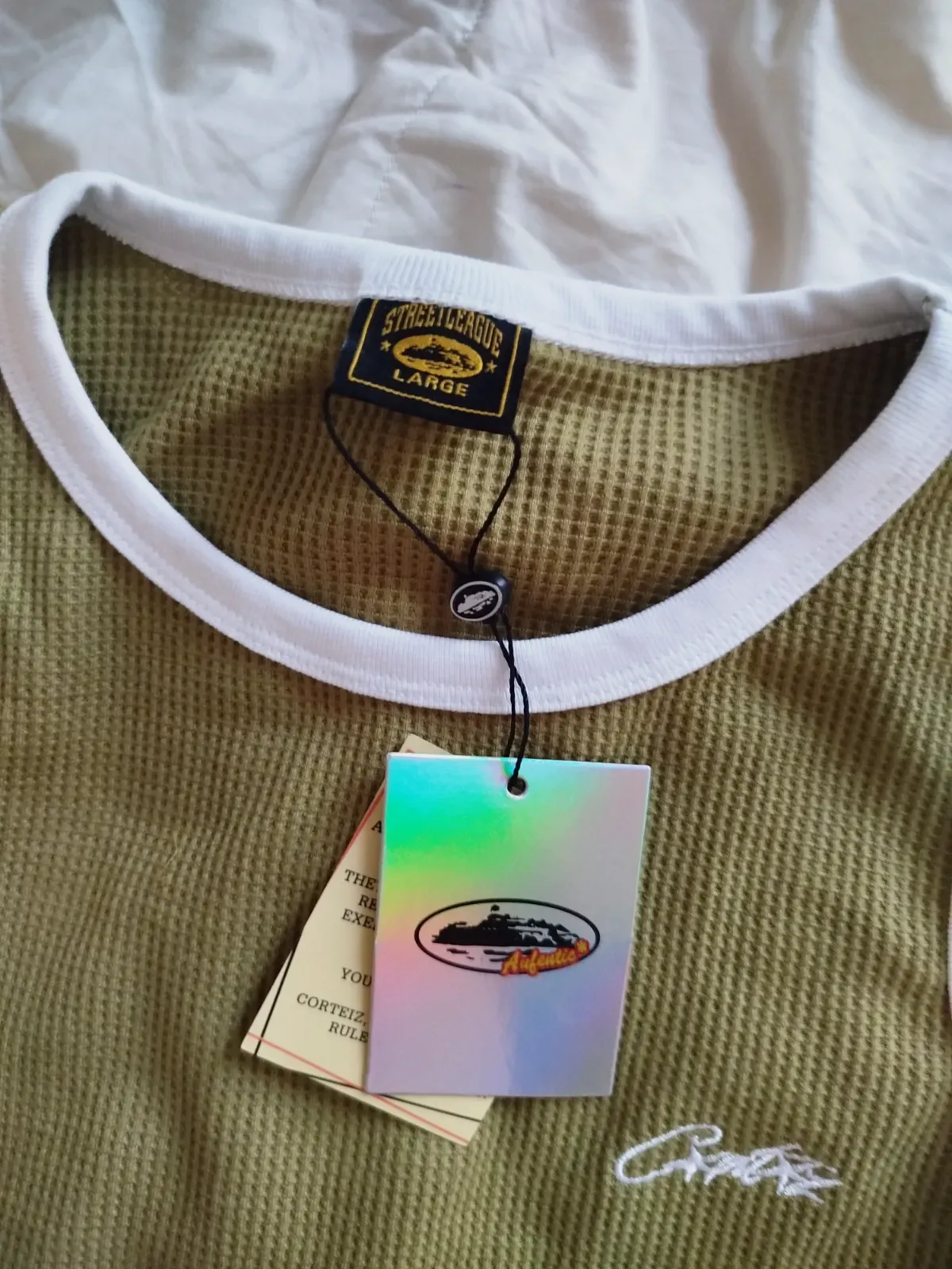 Ribbed Tank Top Olive Green White – Stüssy – taille S 2