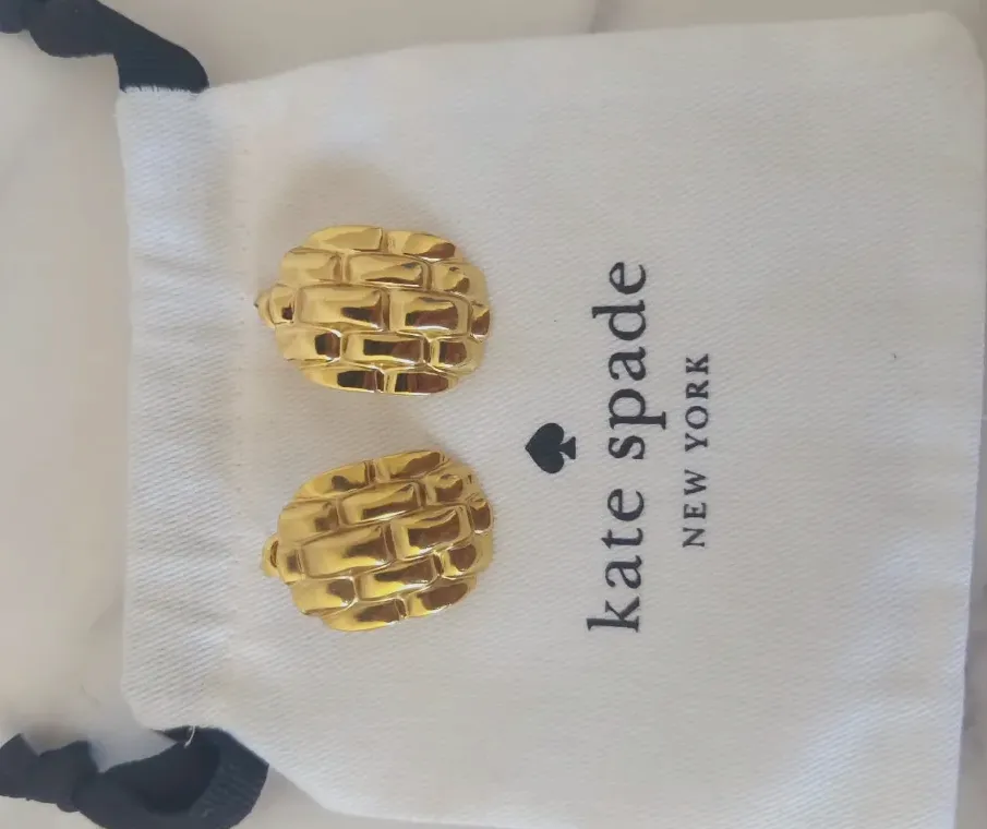 Boucles d'oreilles Kate Spade dorées effet tressé – Kate Spade – doré – taille Taille unique 4
