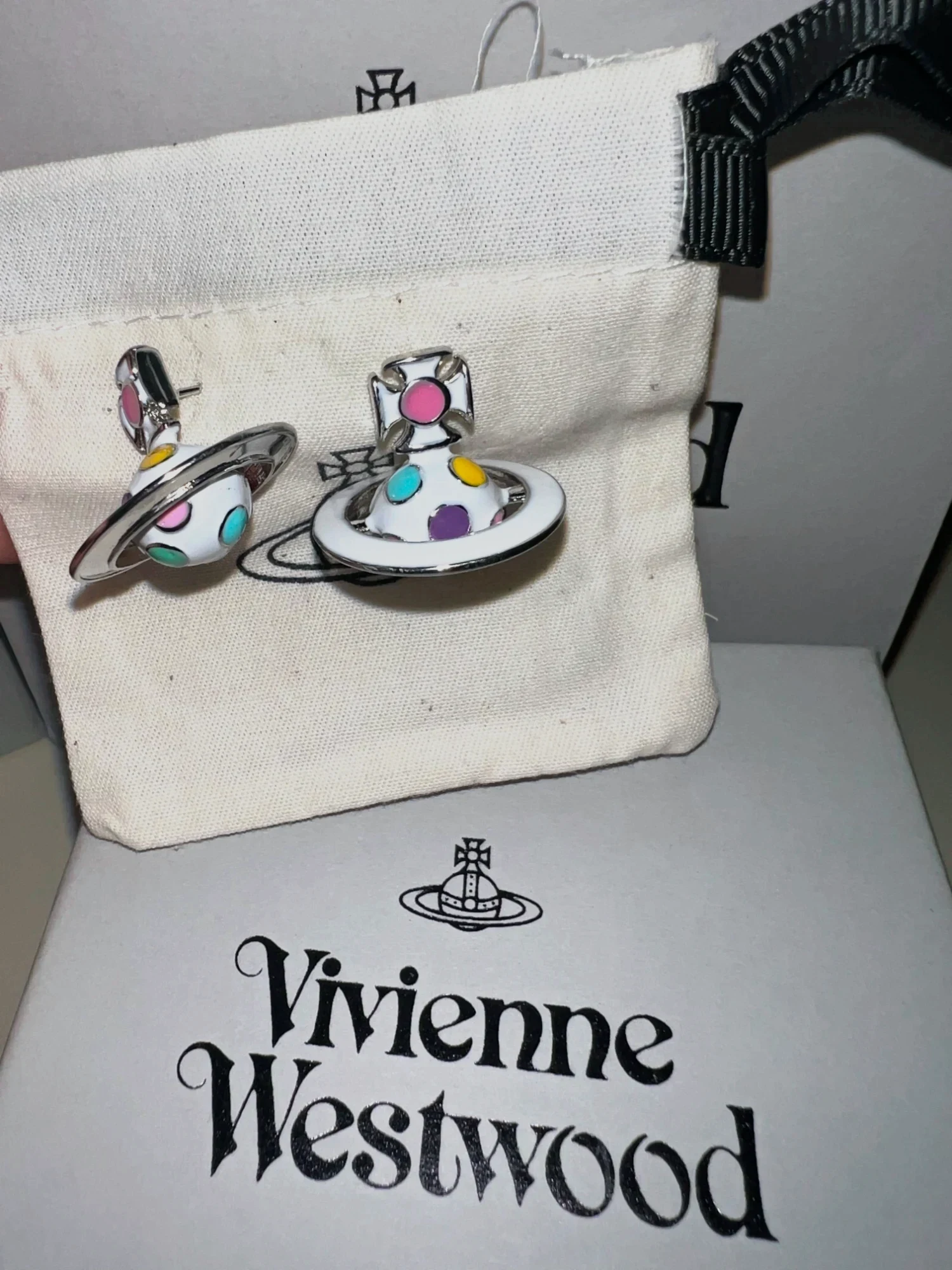 Boucles d'oreilles Vivienne Westwood orb multicolore