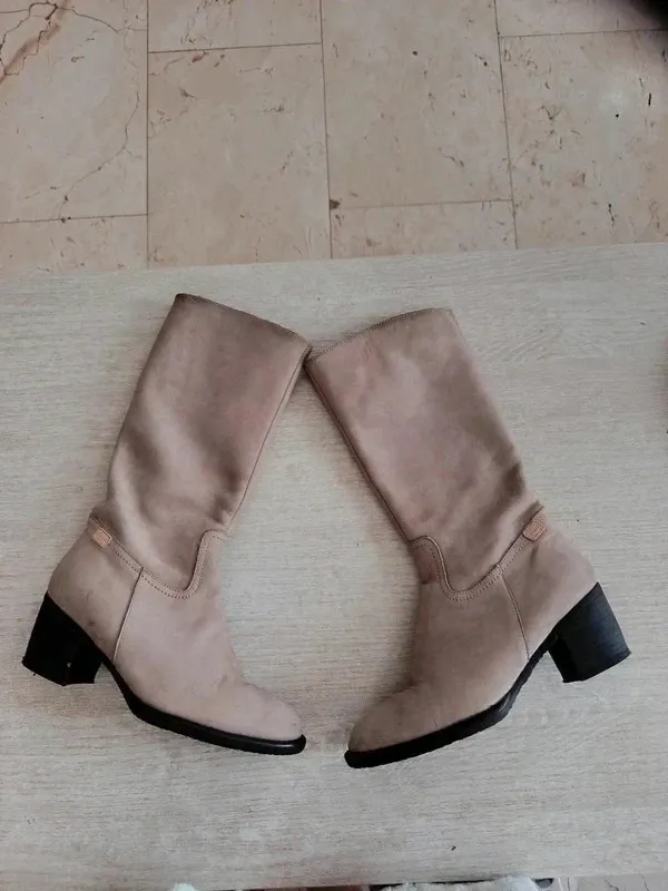Botas Media Caña Castell Menorca Piel Nobuck Beige Talla 36🔥🔥 – Castell – taille 36 2
