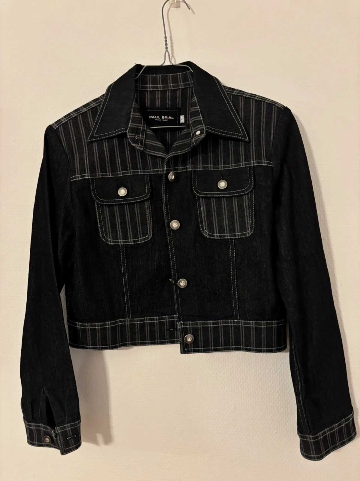 Veste courte graphique – PAUL BRIAL pour ELLE – taille S / 36 / 8