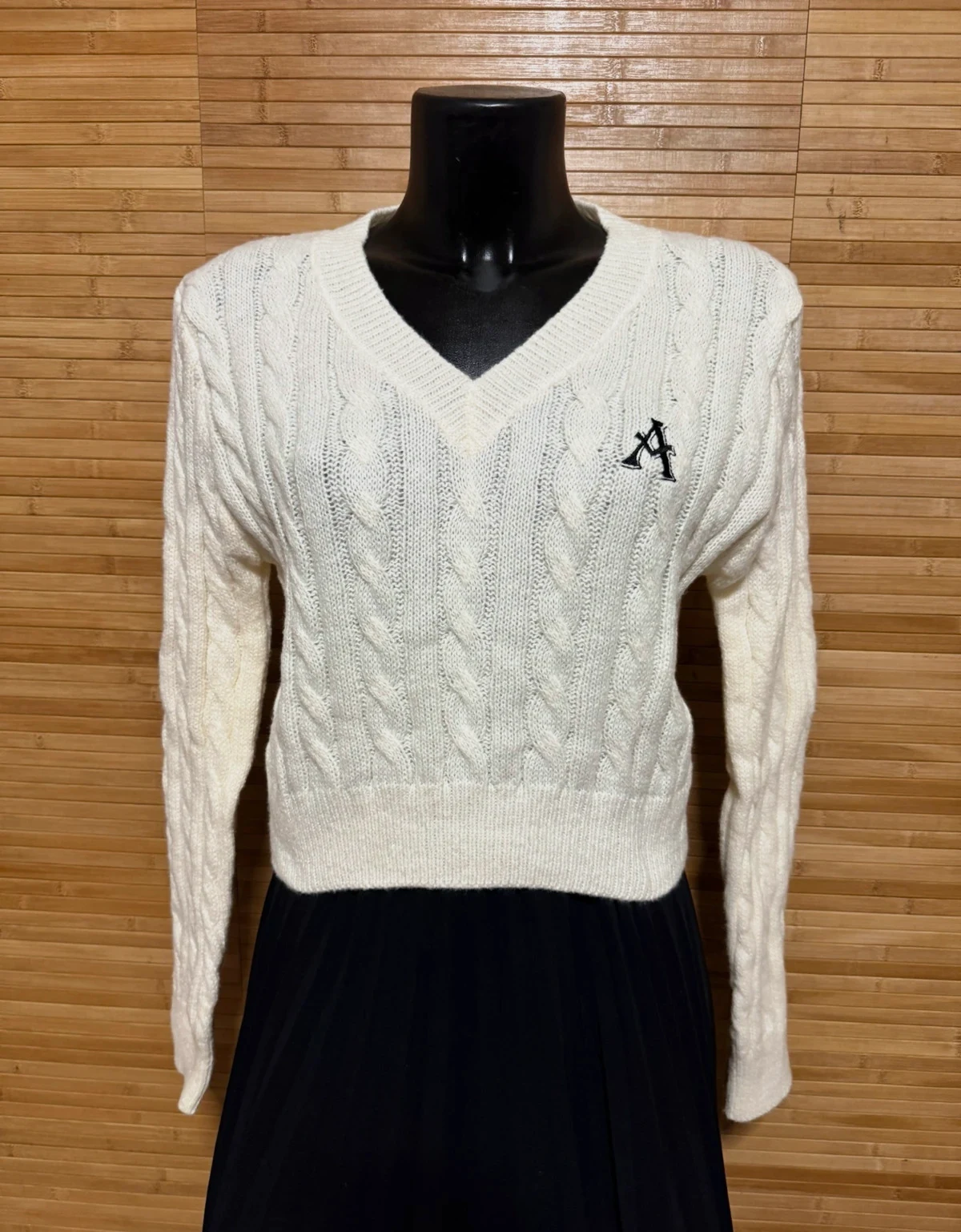 Jersey punto color crema talla única 😍