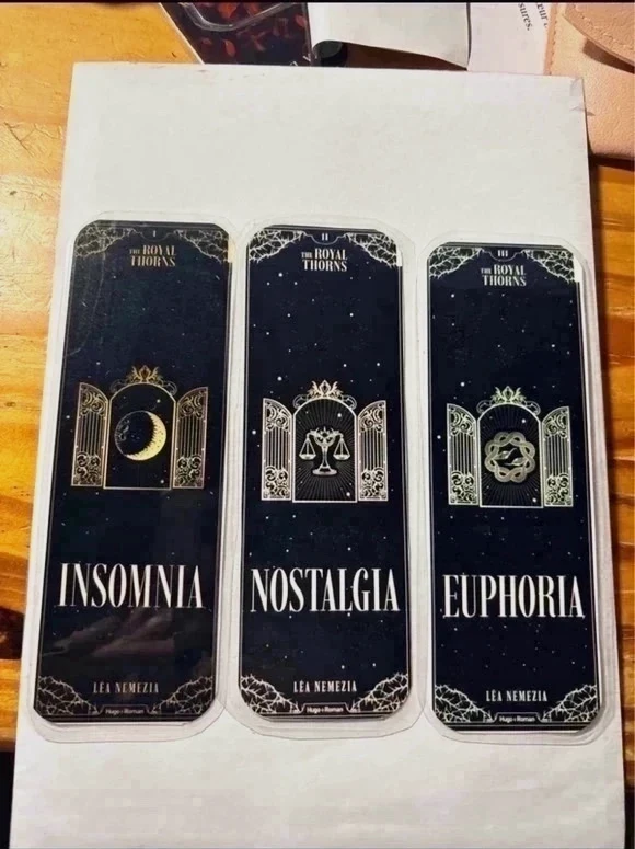 Lots de 3 Marque page Léa Nemezia - Insomnia 1&Nostalgia&2 Euphoria 3 fais mains plastifié – Fait Main