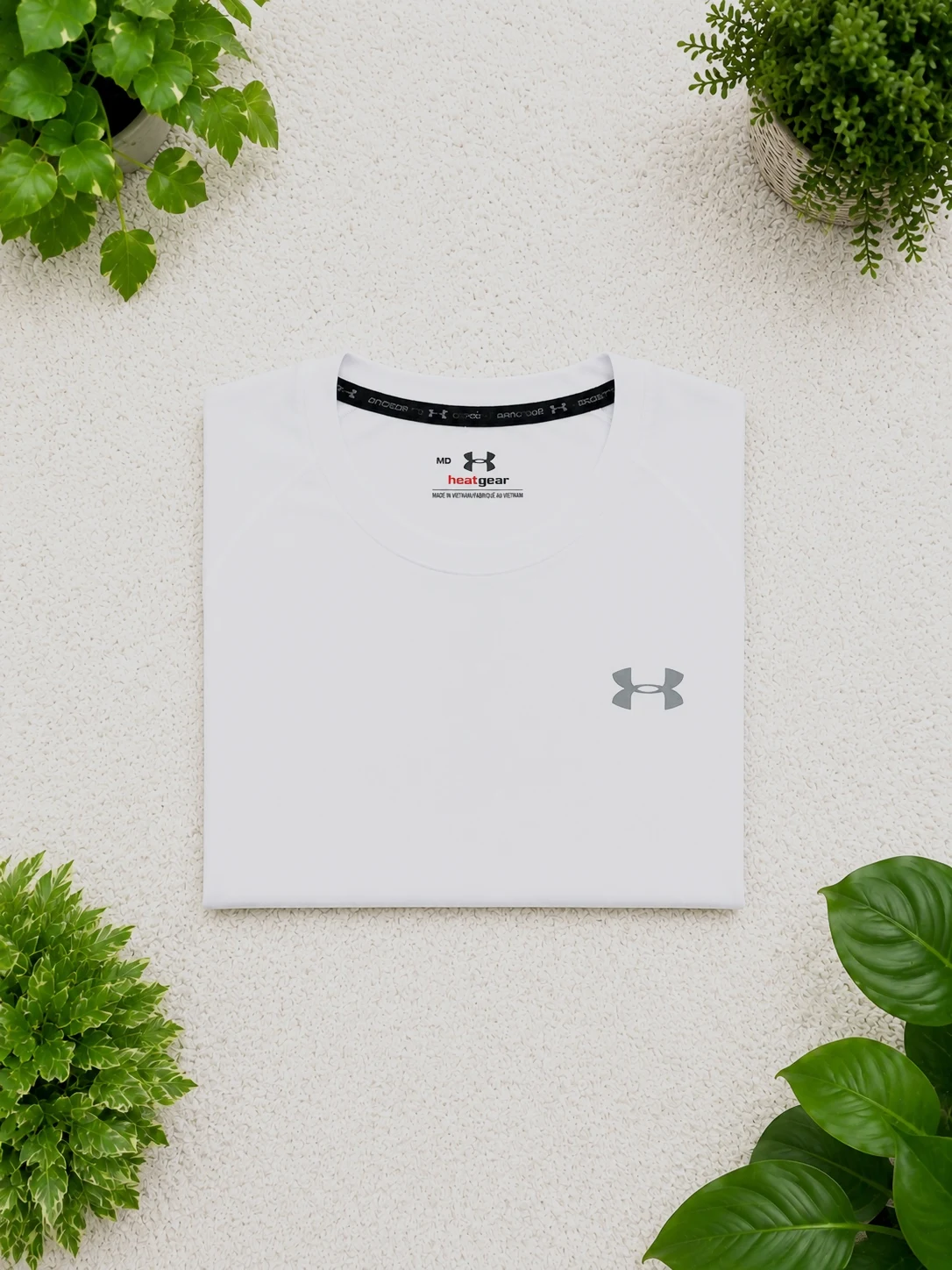 T-shirt de sport blanc Under Armour Heatgear