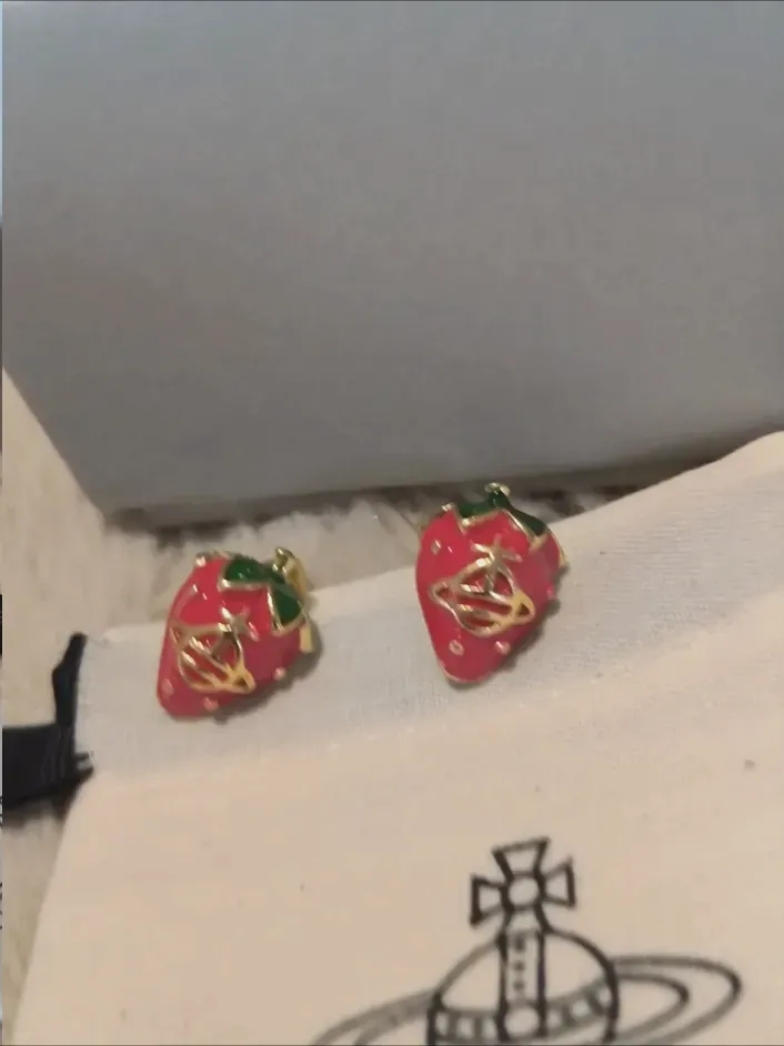 Boucles d'oreilles fraises Vivienne Westwood – Vivienne Westwood – rouge doré – taille Taille unique 4