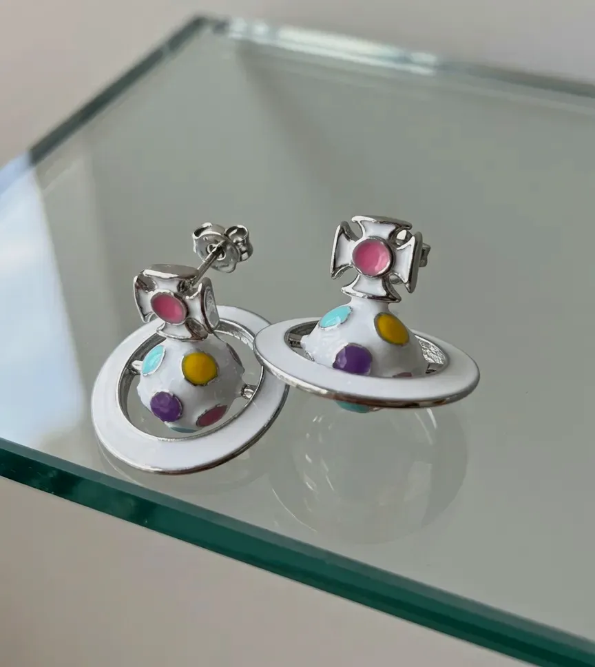 Boucles d'oreilles Vivienne Westwood  – Vivienne Westwood – multicolore pastel (blanc, rose, jaune) 3