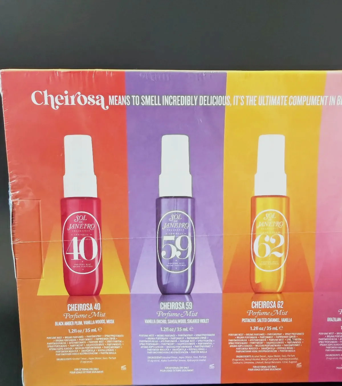 Coffret Sol de Janeiro 5 Brumes 35ml Cheirosa 40 59 62 68 87 Neuf  – Sol de Janeiro 4
