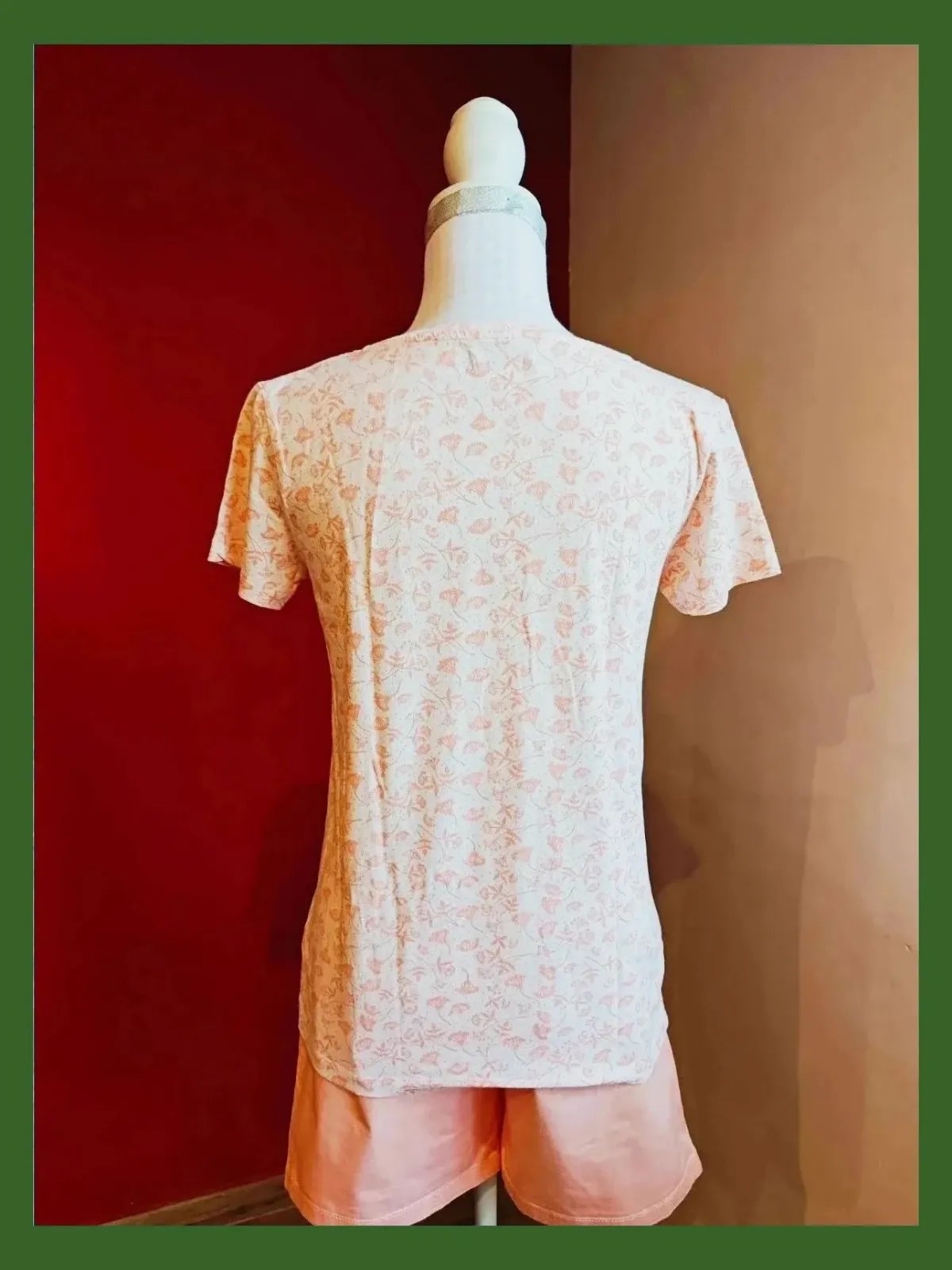 🌺Conjunto de short y camiseta tonos coral, talla M – Unit – taille M / 38 / 10 5