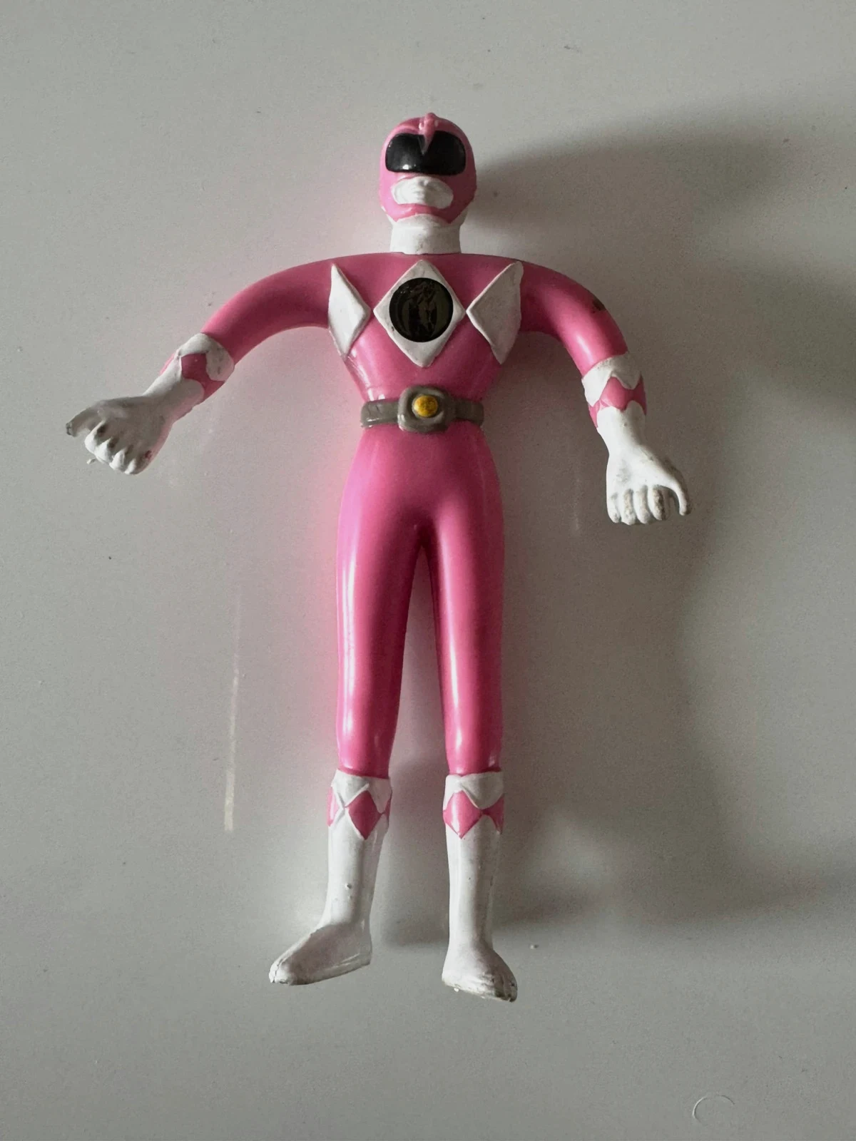 Figurine Mighty Morphin Power Rangers 1995 Saban Pink Ranger Bendy – Power Rangers – taille Prématuré, jusqu'à 44cm