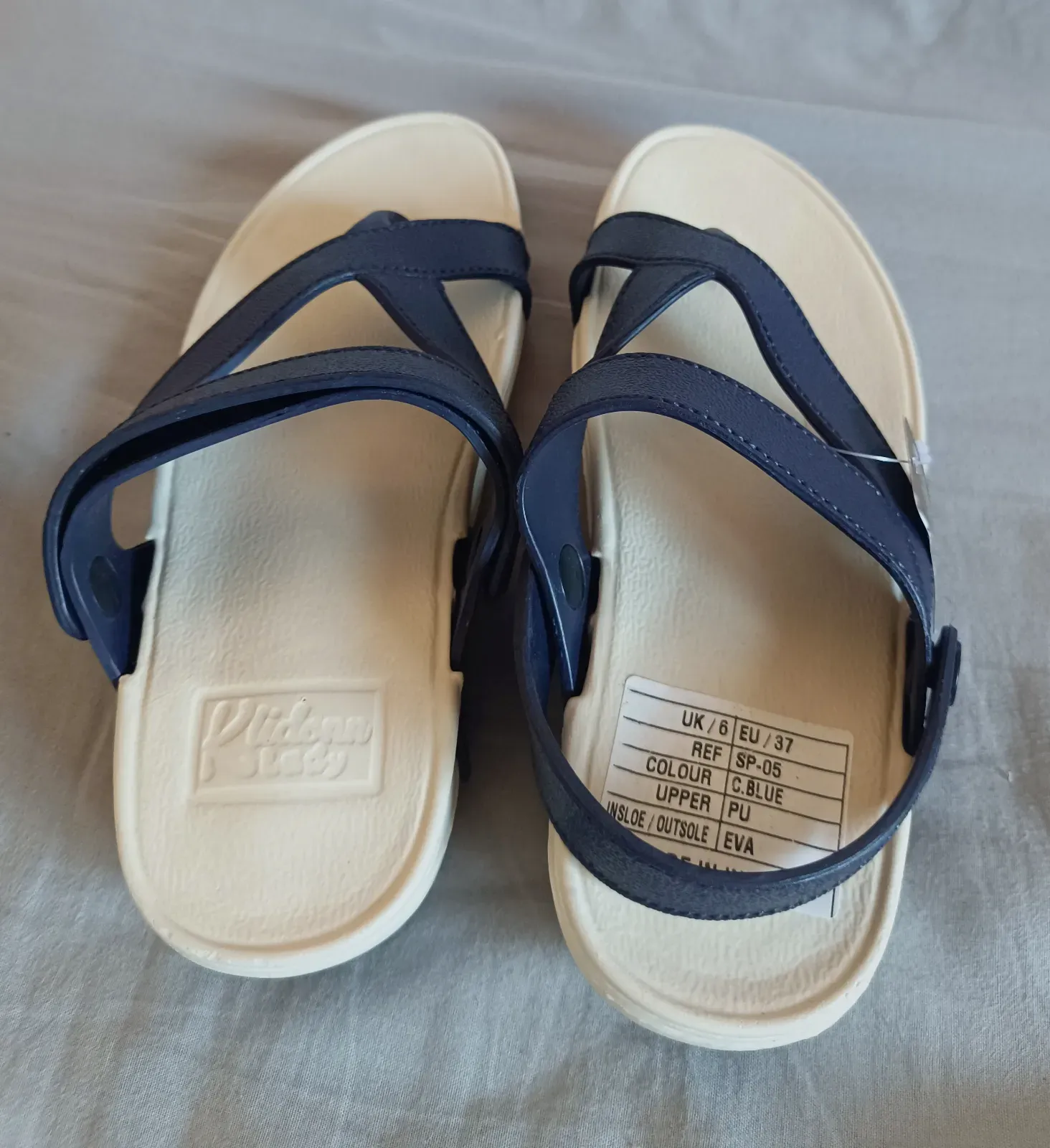 Sandalias azul marino con tiras cruzadas talla 36 – Basaplus – taille EU 36 4