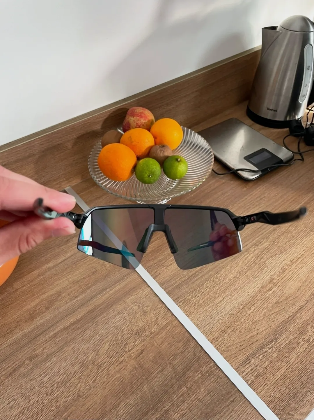 Lunettes de soleil sport miroir jaune – Oakley – jaune/bleu dégradé 5