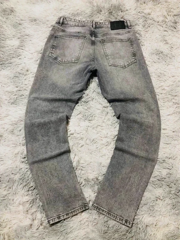 Pull&Bear Denim Collection Slim Fit Jeans Grey Acid Y2K Streetwear Oldmoney Vintage - Size 42 EU