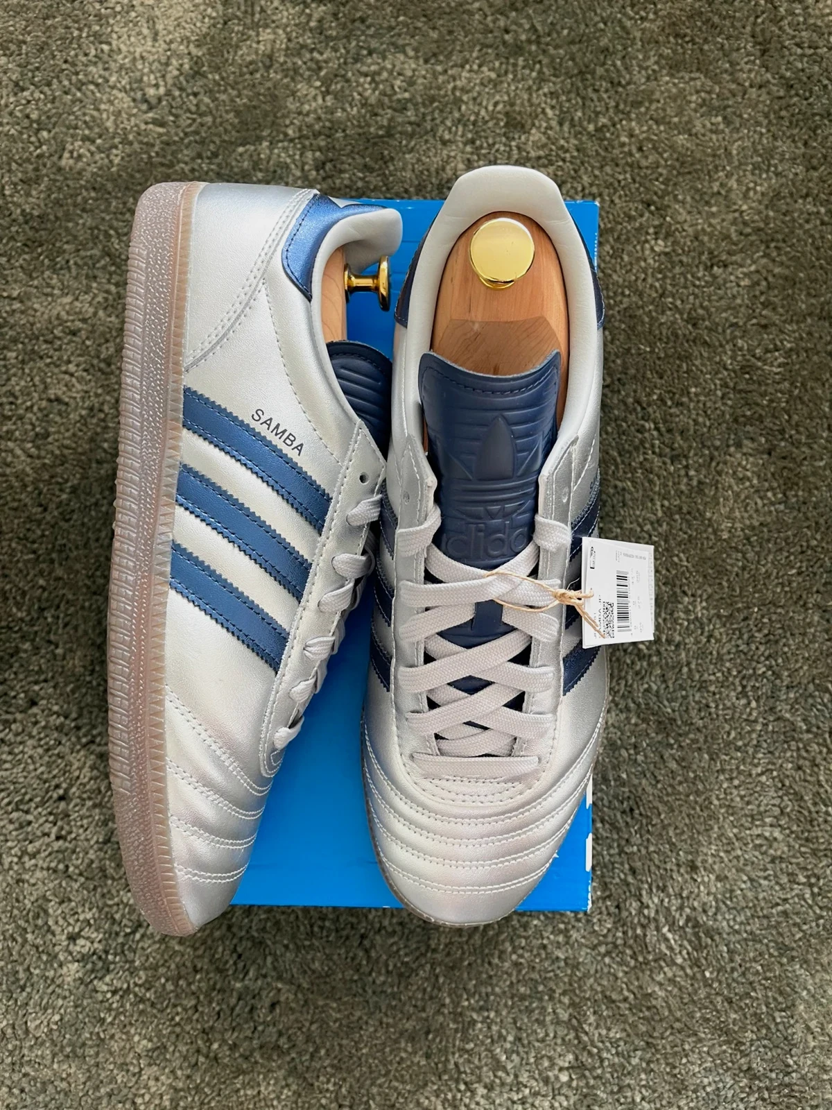 Adidas Samba JP argenté / bleu marine 43 1/3. – adidas – taille 43