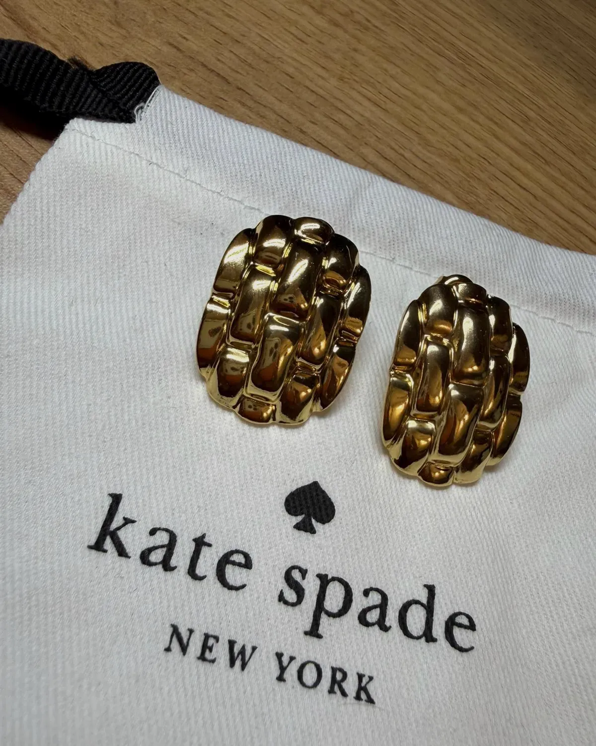 Boucles d'oreilles Kate Spade dorées tressées – kate spade – doré – taille Taille unique 3