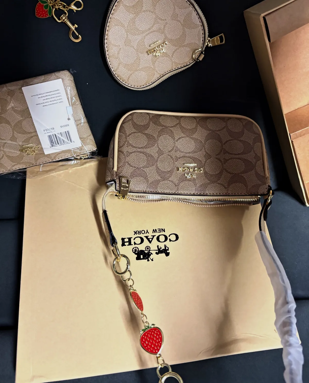 Ensemble de pochettes Coach beige – Coach – beige – taille Taille unique 4