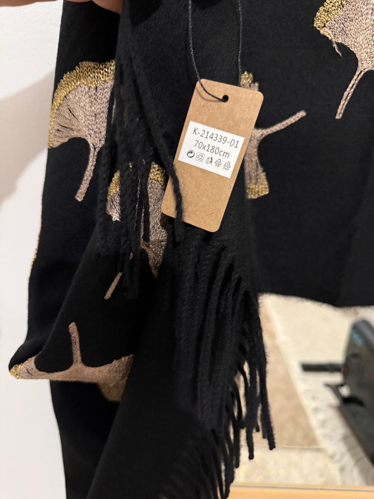Écharpe cachmere jacquard brodé bohème  – Cachmere – taille Taille unique 7