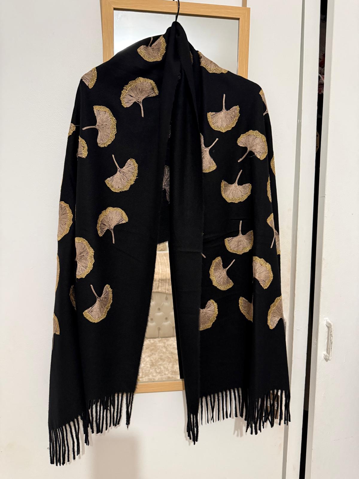 Écharpe cachmere jacquard brodé bohème  – Cachmere – taille Taille unique 4