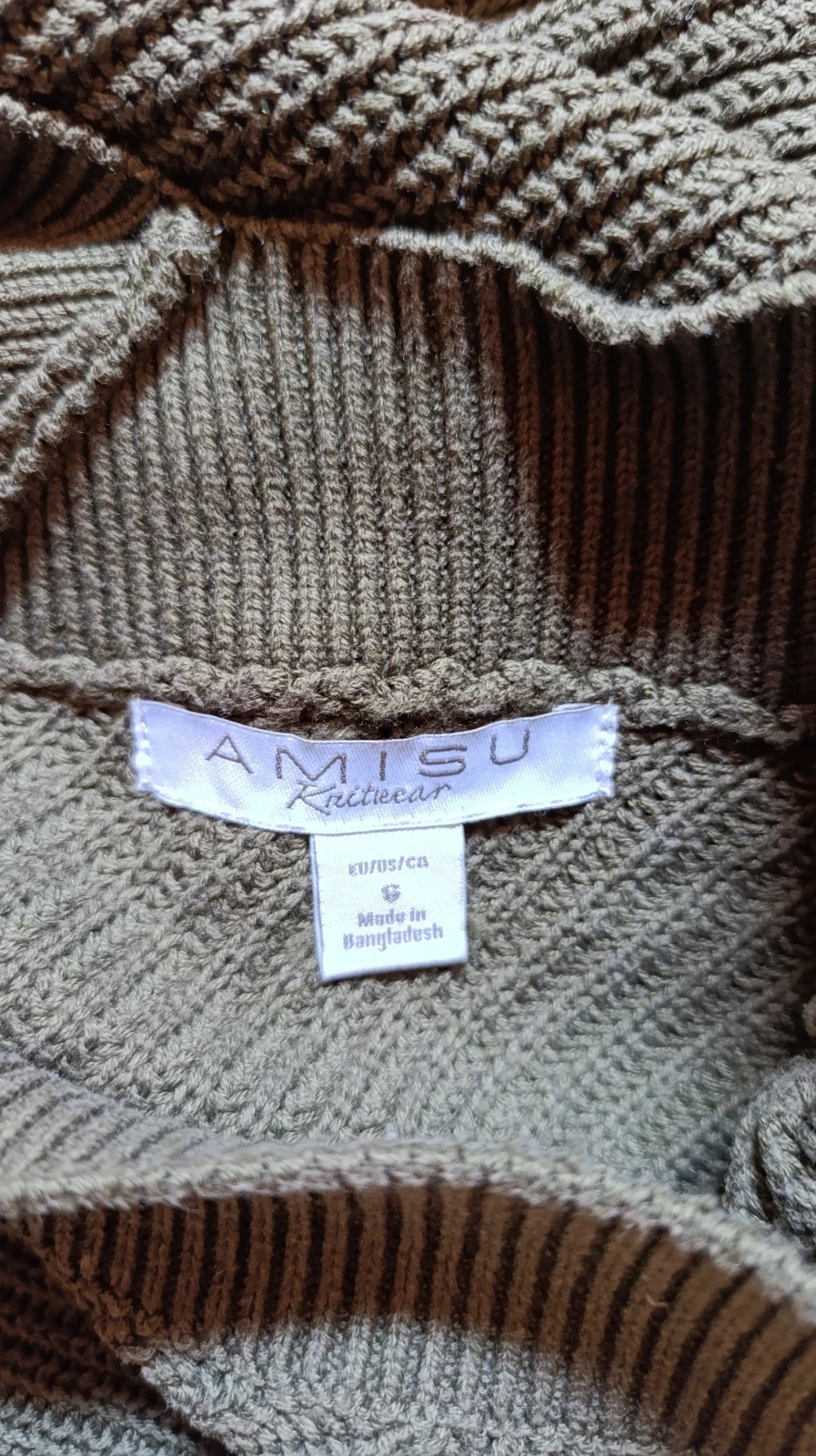 Jersey verde militar – Amisu – taille S / 36 / 8 4