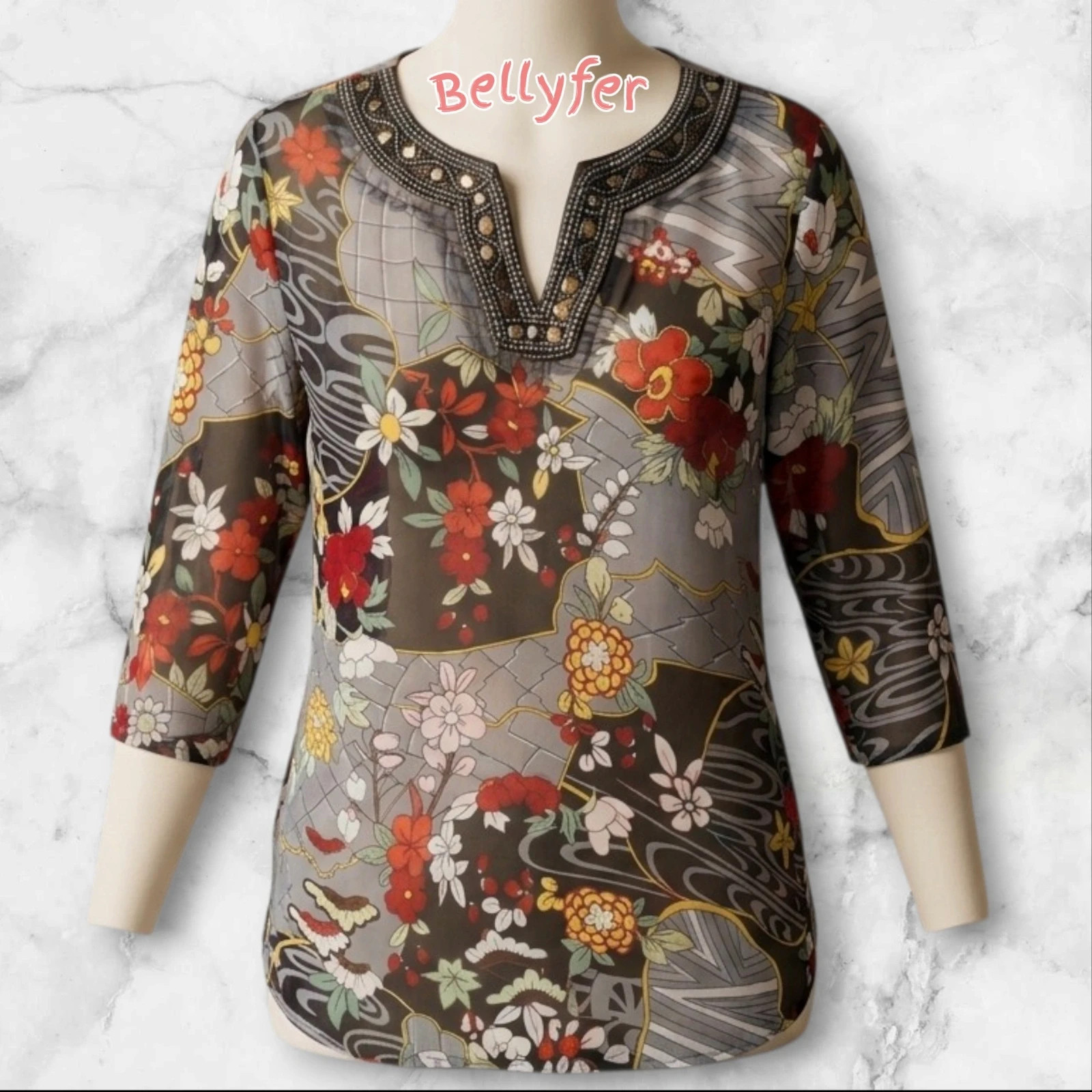 Blusa transparente holgada
