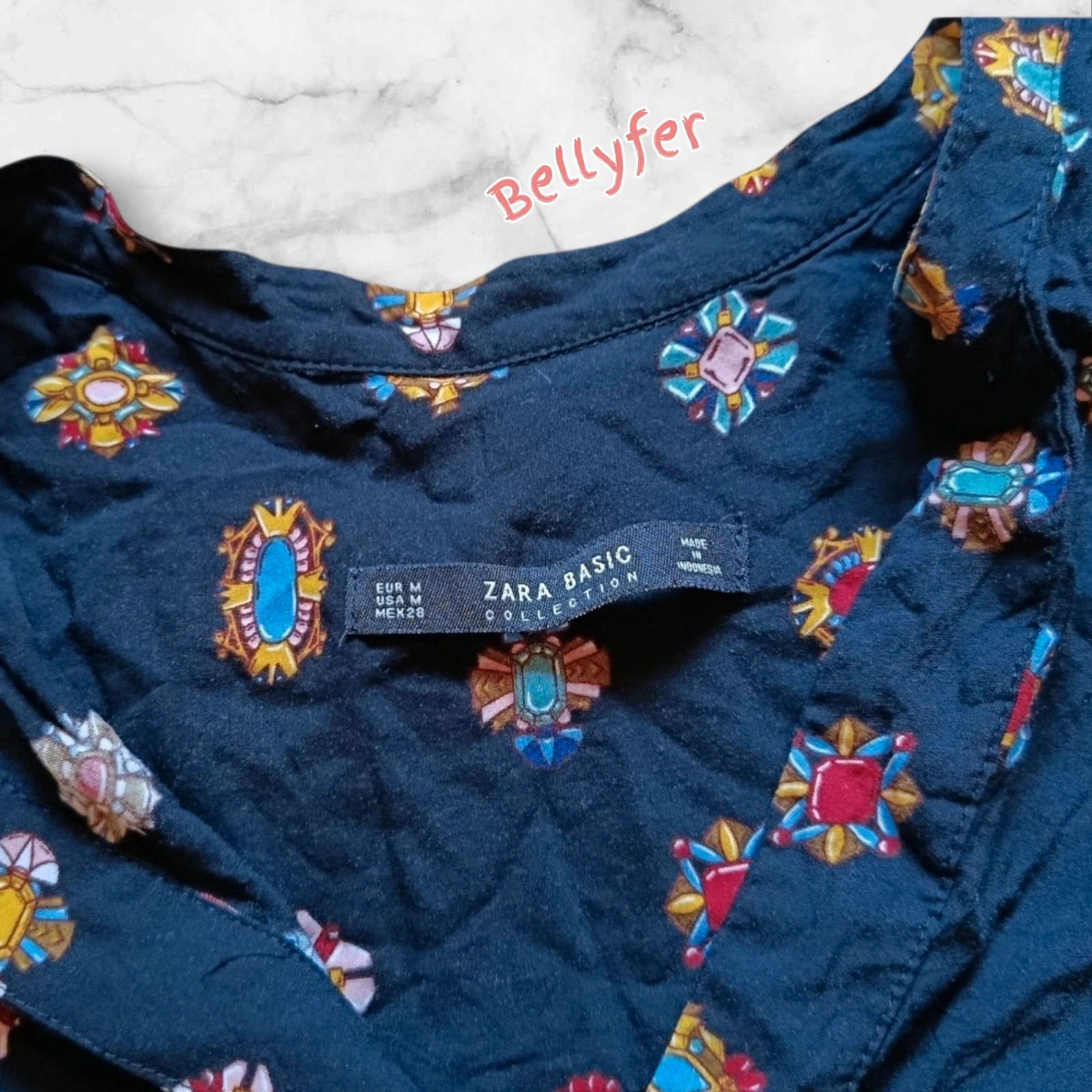 Camisa estampada – Zara Basic – taille M / 38 / 10 2