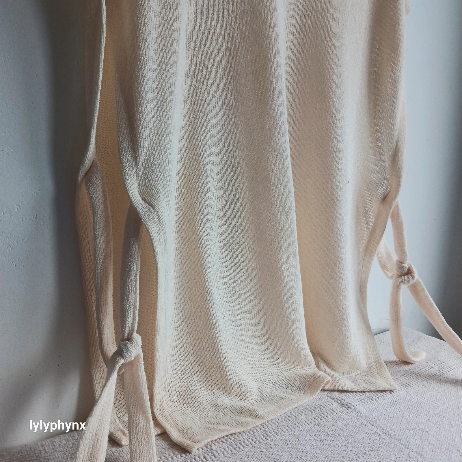 Pulls sans manches en maille écru / crème Liens à nouer Taille S – H&M – taille S / 36 / 8 3