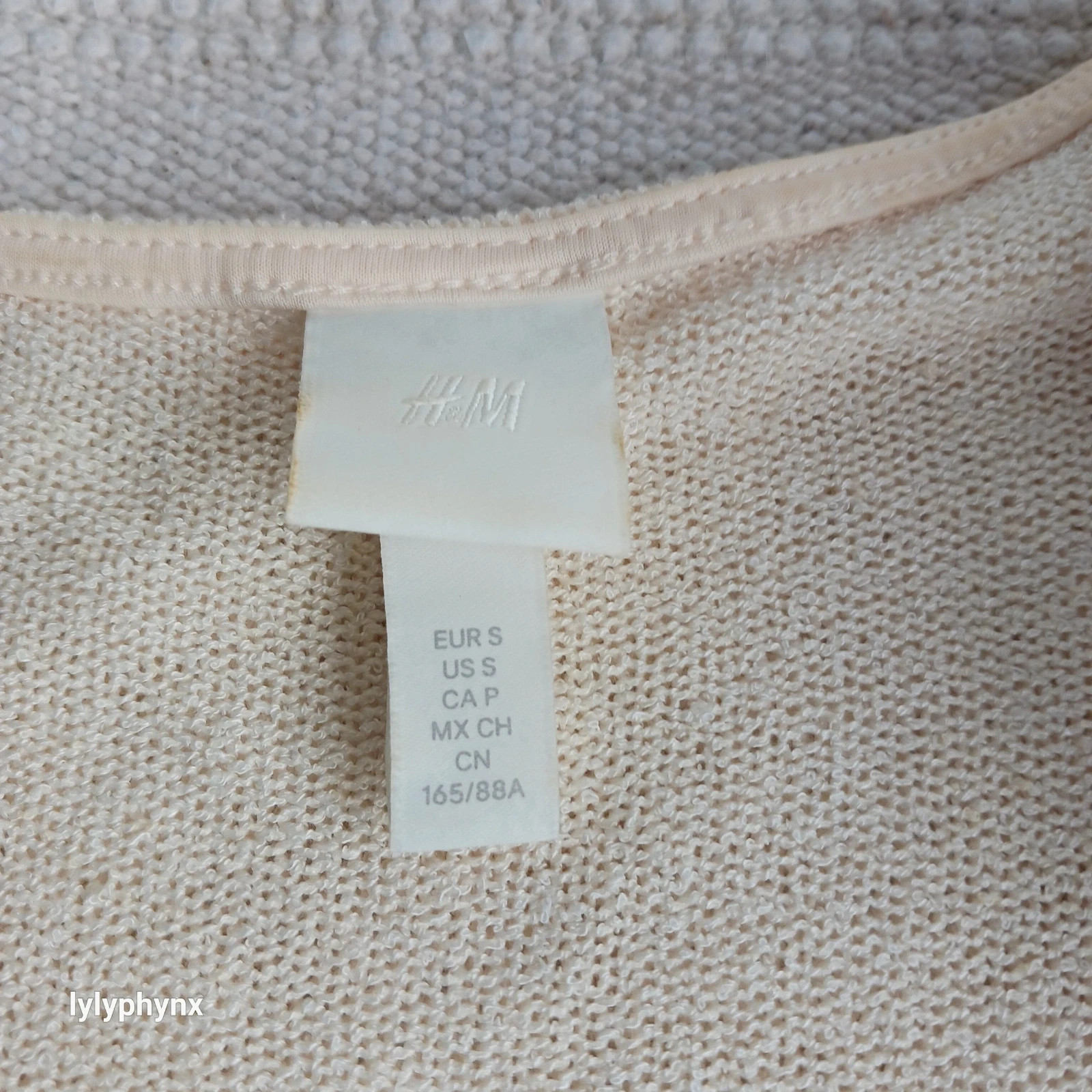 Pulls sans manches en maille écru / crème Liens à nouer Taille S – H&M – taille S / 36 / 8 2