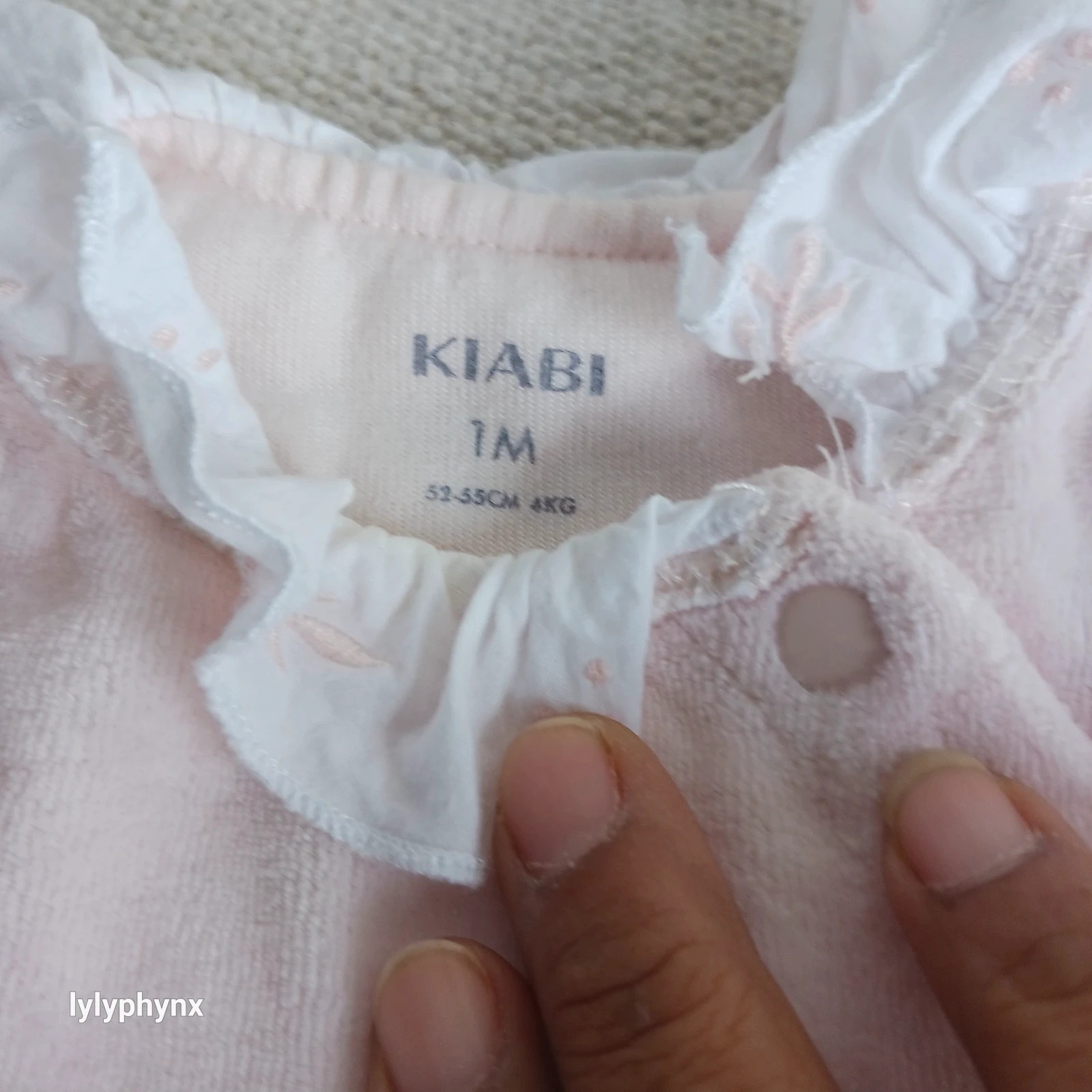💕 Lot de 2 pyjamas bébé fille tout doux 1 mois et 3 mois – Rose et blanc – Kiabi – taille 1-3 mois / 56 cm 2