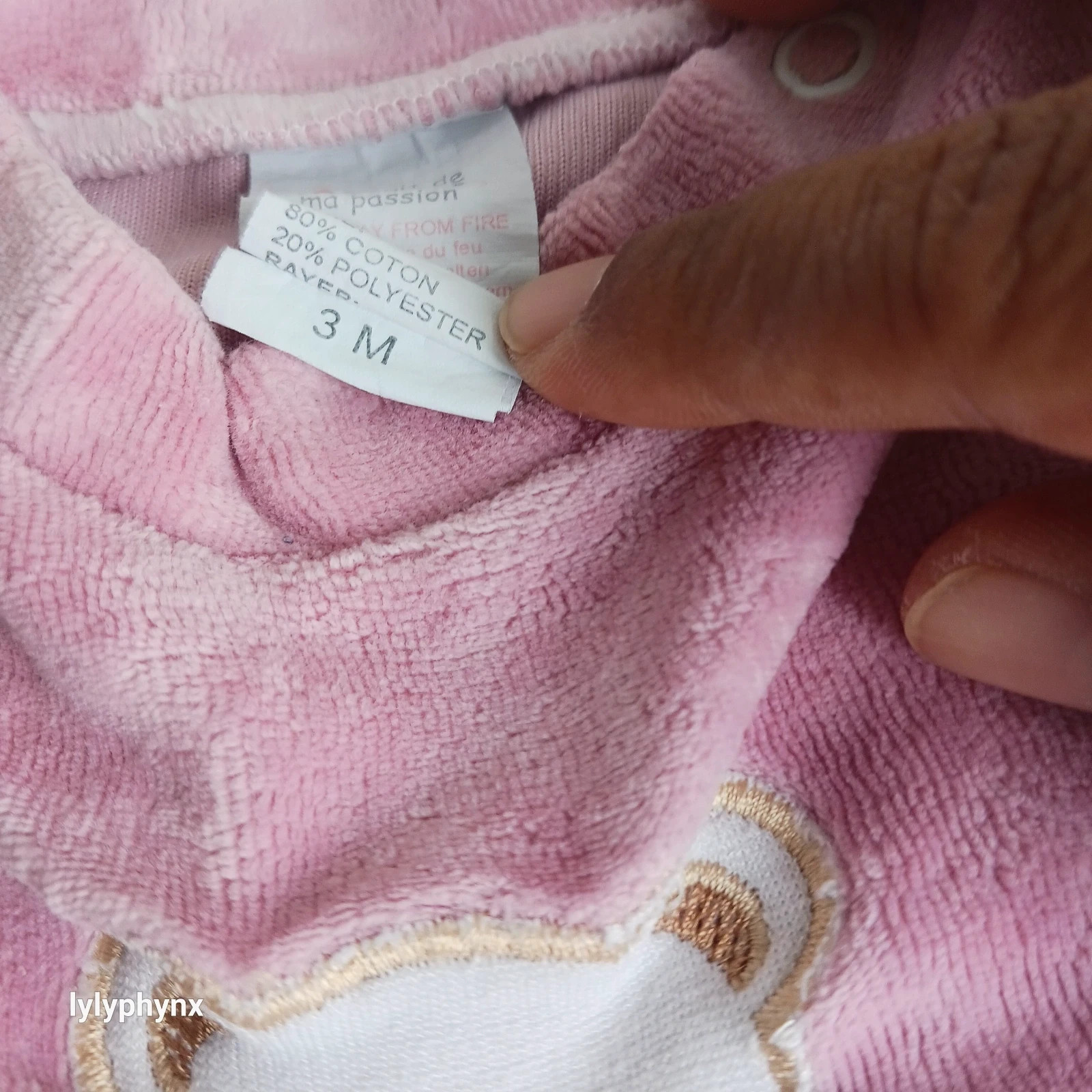 💕 Lot de 2 pyjamas bébé fille tout doux 1 mois et 3 mois – Rose et blanc – Kiabi – taille 1-3 mois / 56 cm 3