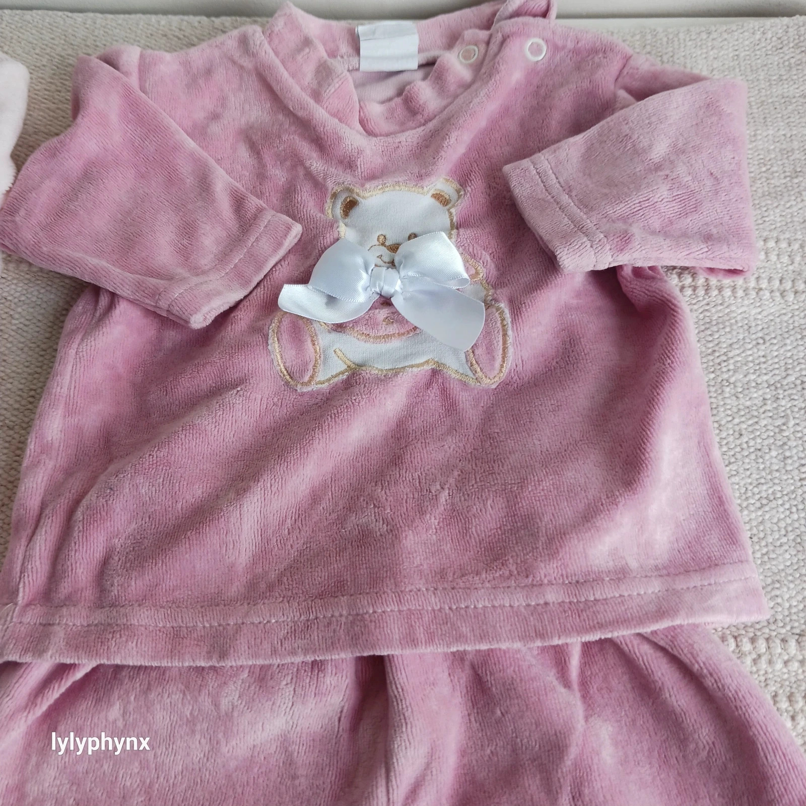 💕 Lot de 2 pyjamas bébé fille tout doux 1 mois et 3 mois – Rose et blanc – Kiabi – taille 1-3 mois / 56 cm 5