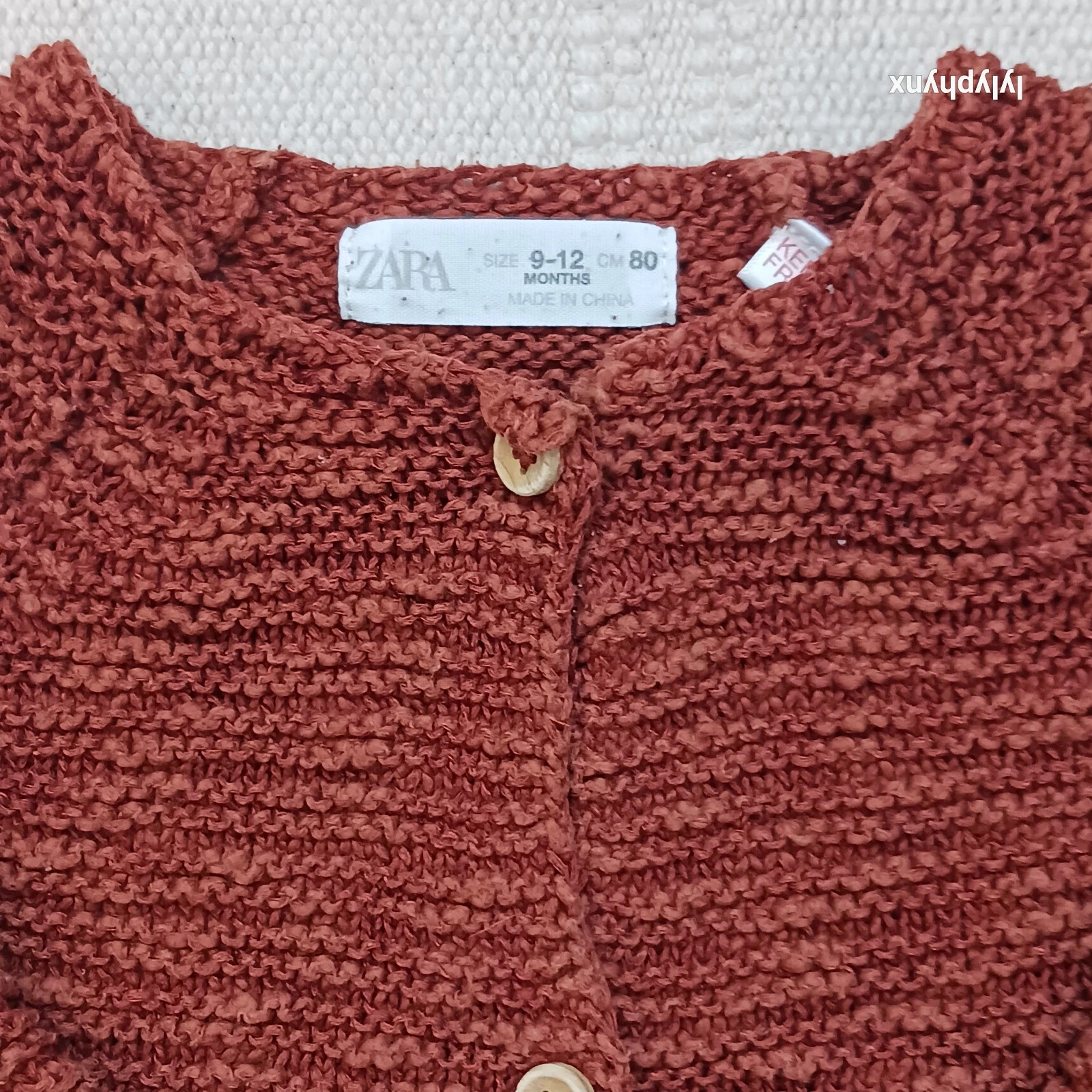 Gilet en maille terracotta Zara Baby 9-12 mois – Zara – taille 9-12 mois / 74 cm 2