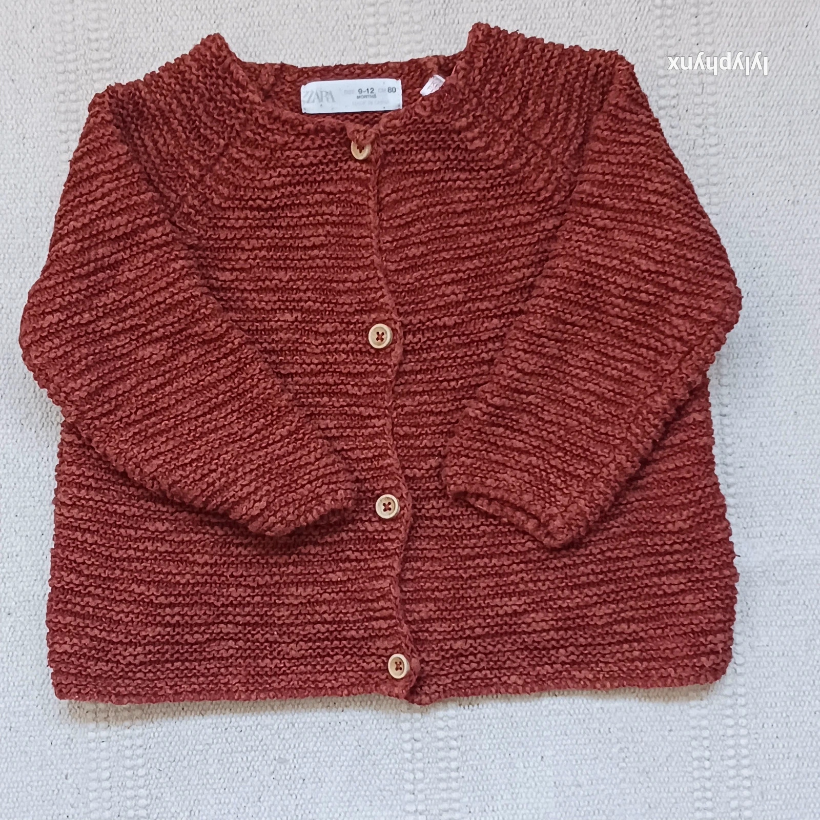 Gilet en maille terracotta Zara Baby 9-12 mois
