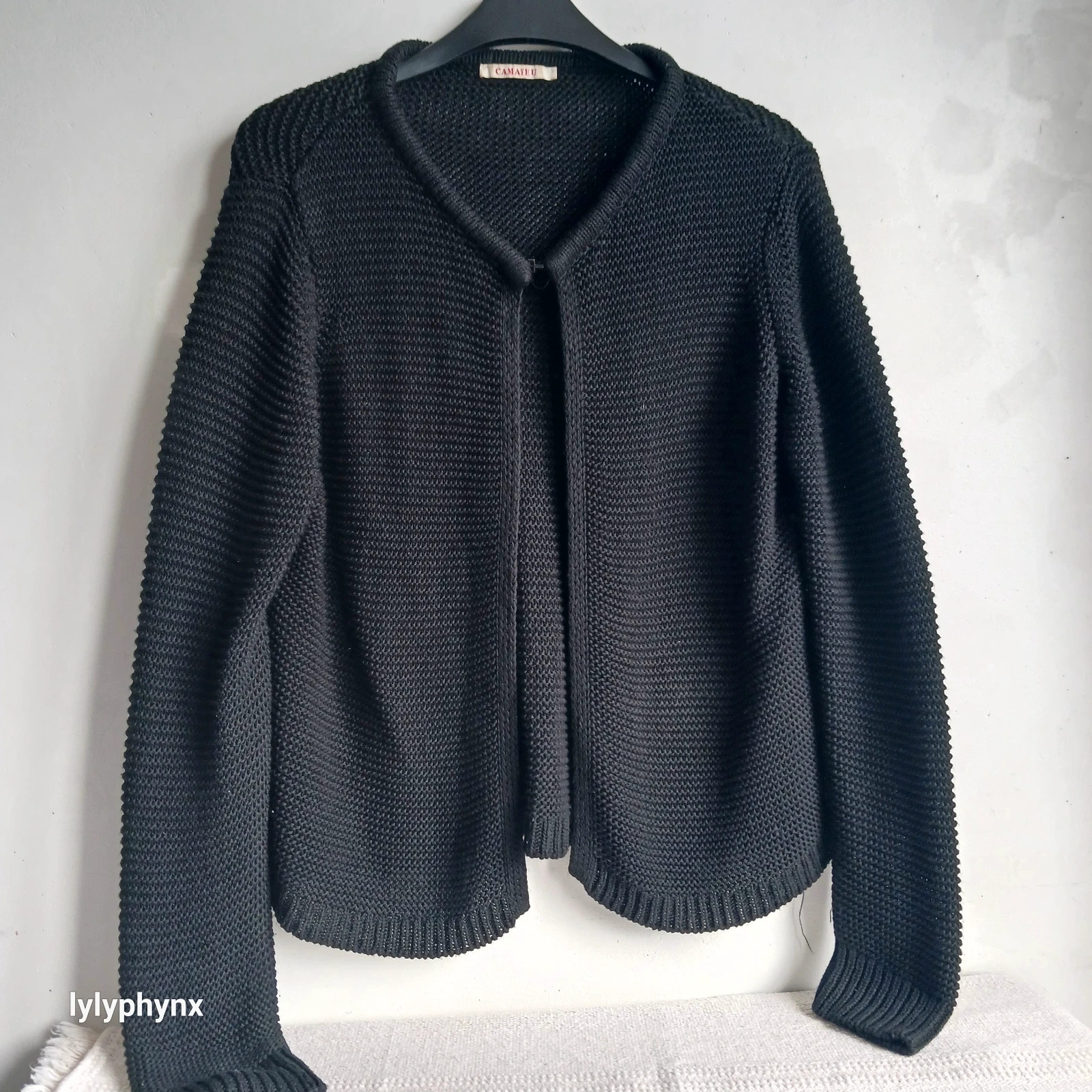 Gilet en maille noir Camaïeu